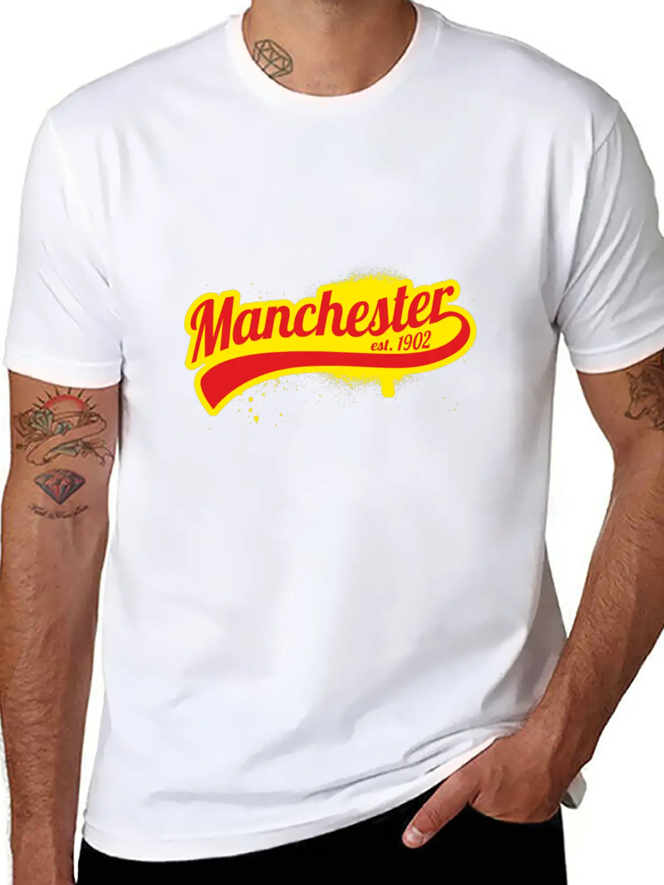 Soccer League England Manchester 1902 Premier Stylish Everyday T-Shirt – Unisex Basic Cotton Tee