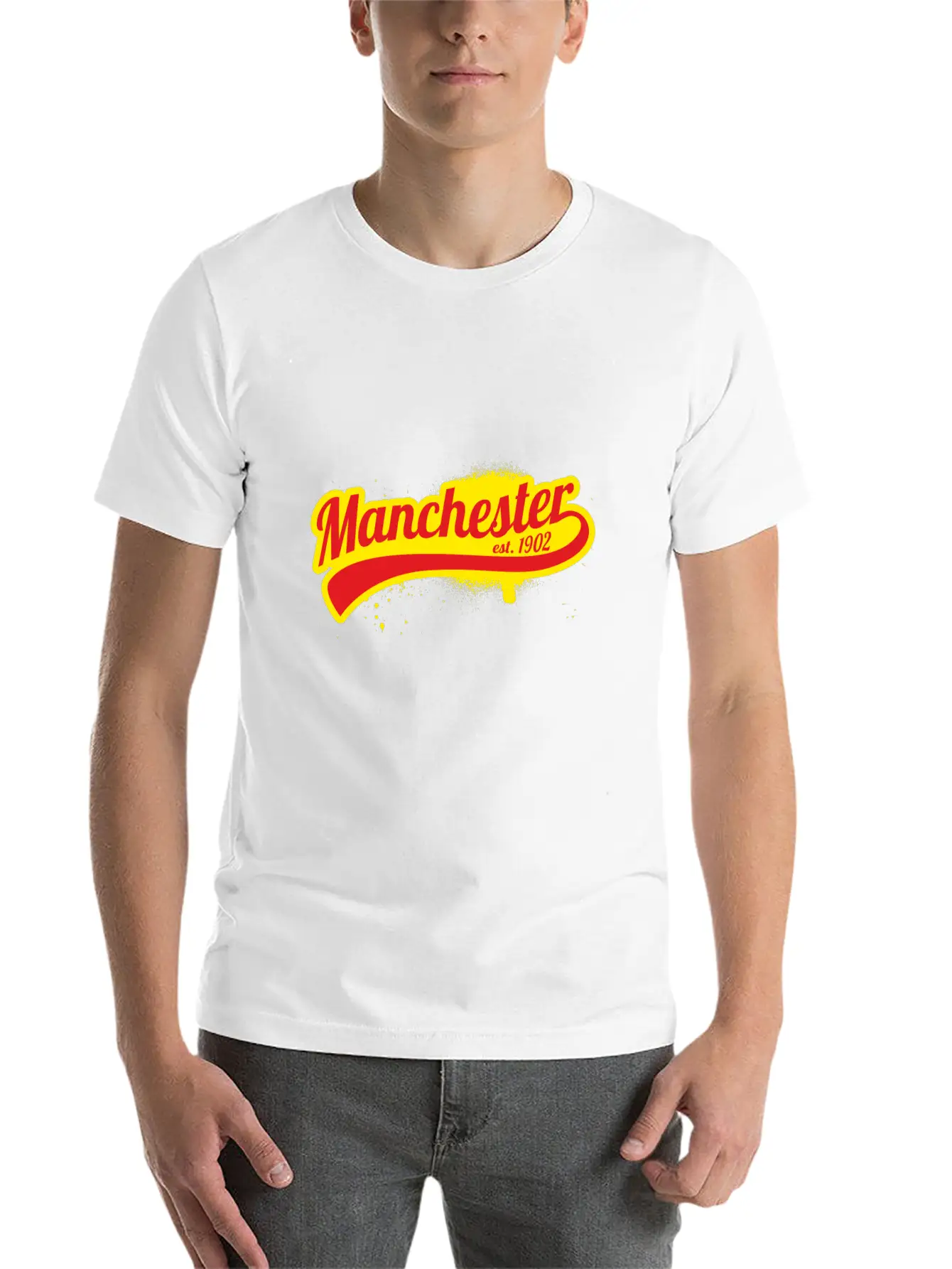 Soccer League England Manchester 1902 Premier Stylish Everyday T-Shirt – Unisex Basic Cotton Tee