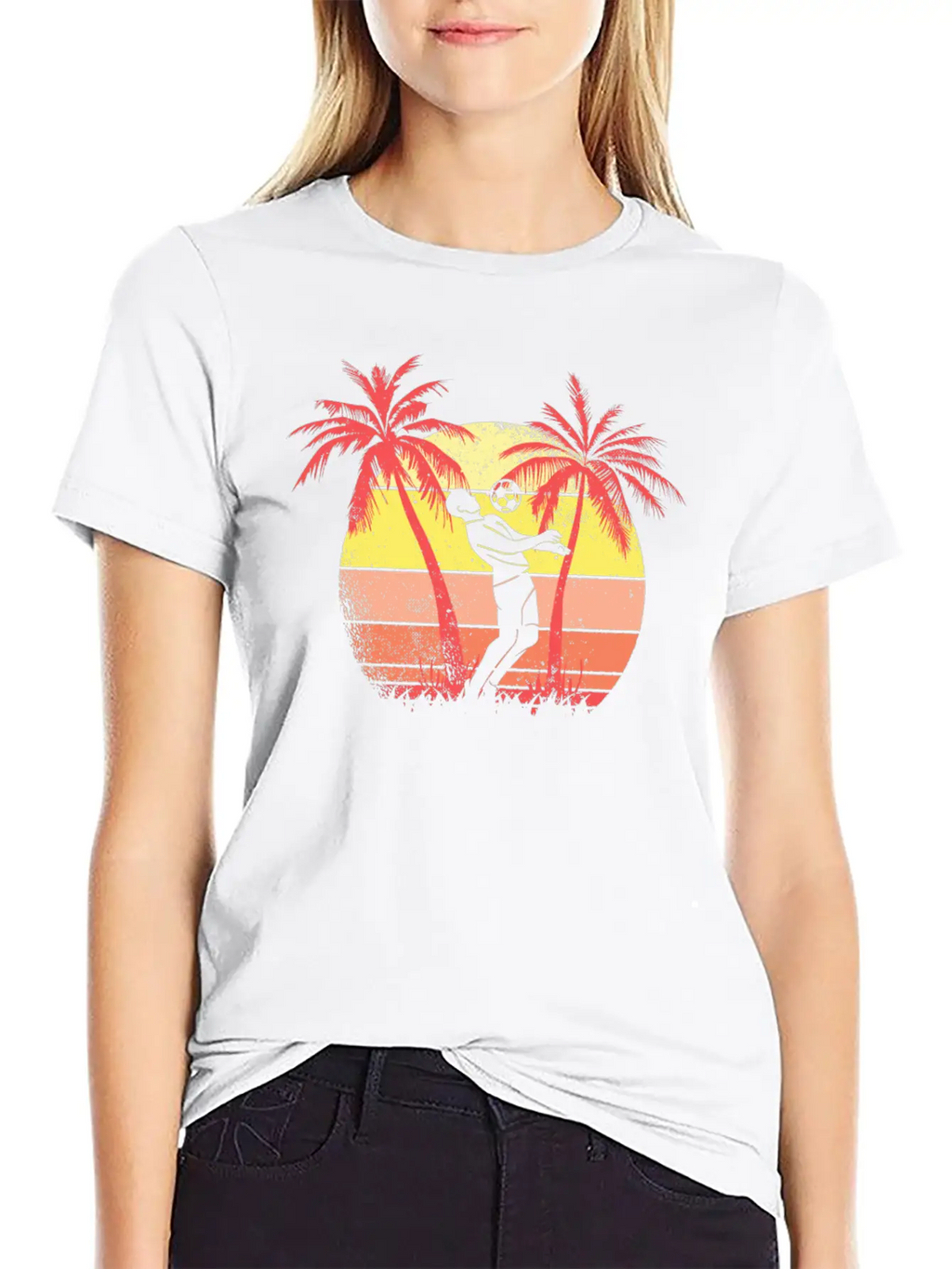Soccer Player Summer Sunset 80s Summer Sunset 80s Unisex Casual T-Shirt – Clean Design For Daily Comfort