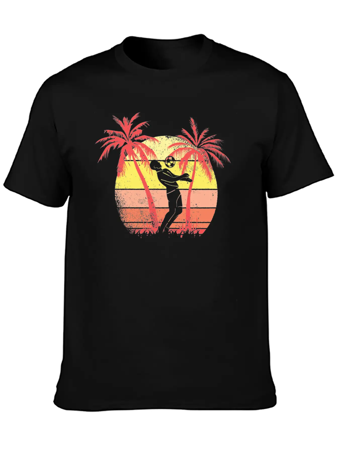 Soccer Player Summer Sunset 80s Summer Sunset 80s Unisex Casual T-Shirt – Clean Design For Daily Comfort