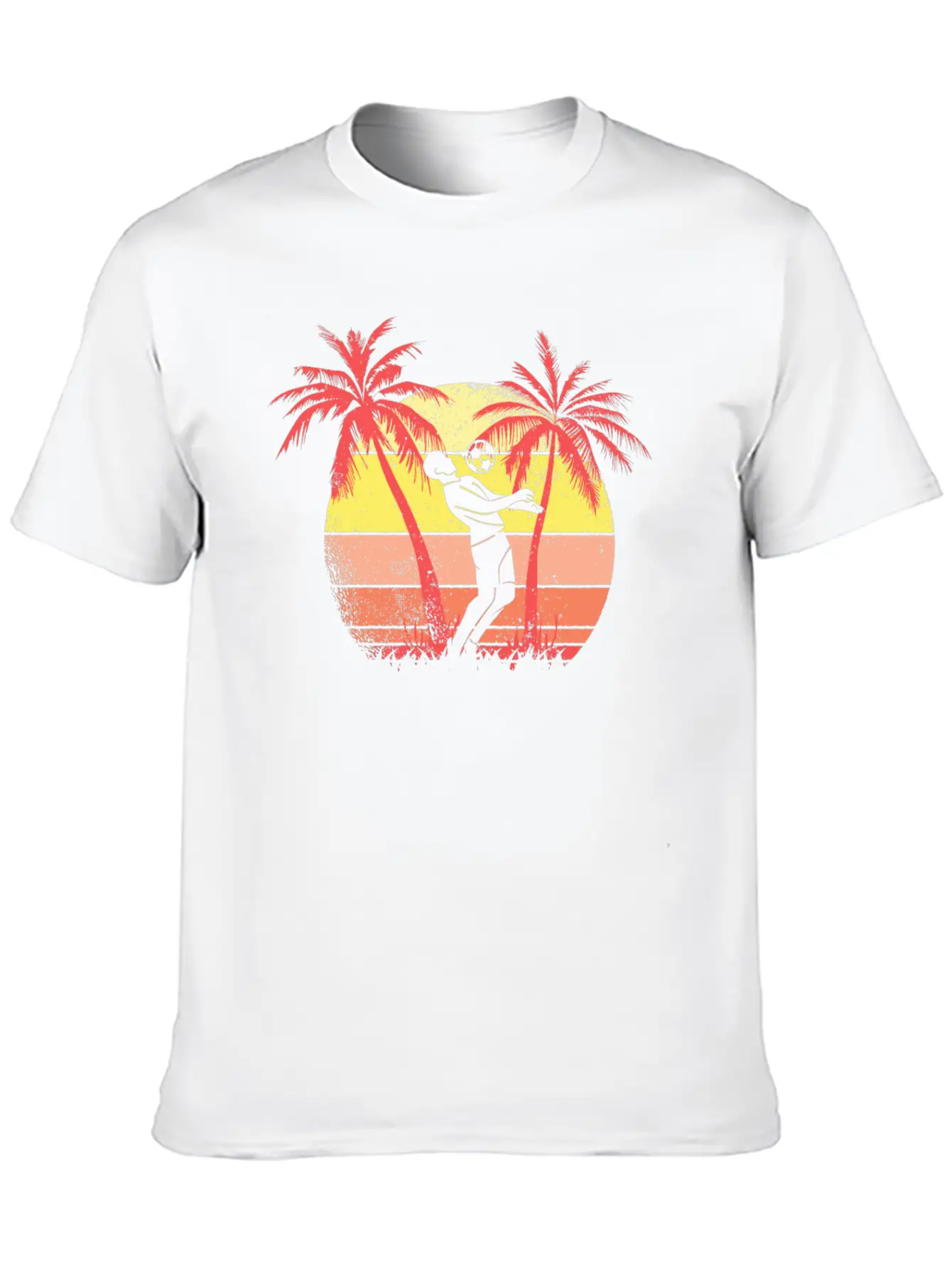 Soccer Player Summer Sunset 80s Summer Sunset 80s Unisex Casual T-Shirt – Clean Design For Daily Comfort
