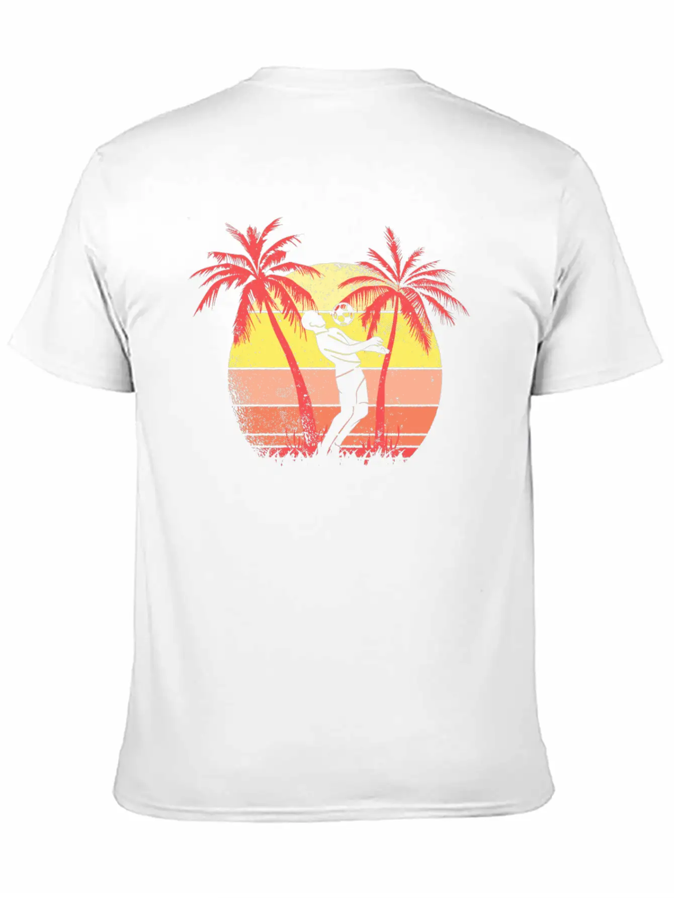 Soccer Player Summer Sunset 80s Summer Sunset 80s Unisex Casual T-Shirt – Clean Design For Daily Comfort