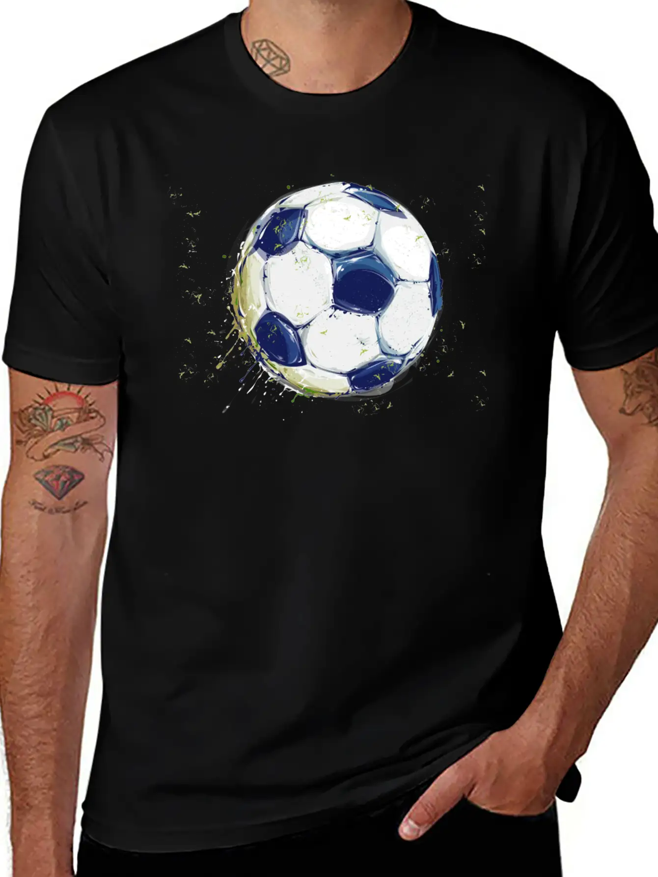 Soccer Splash With Grass Unisex Casual T-Shirt – Clean Design For Daily Comfort