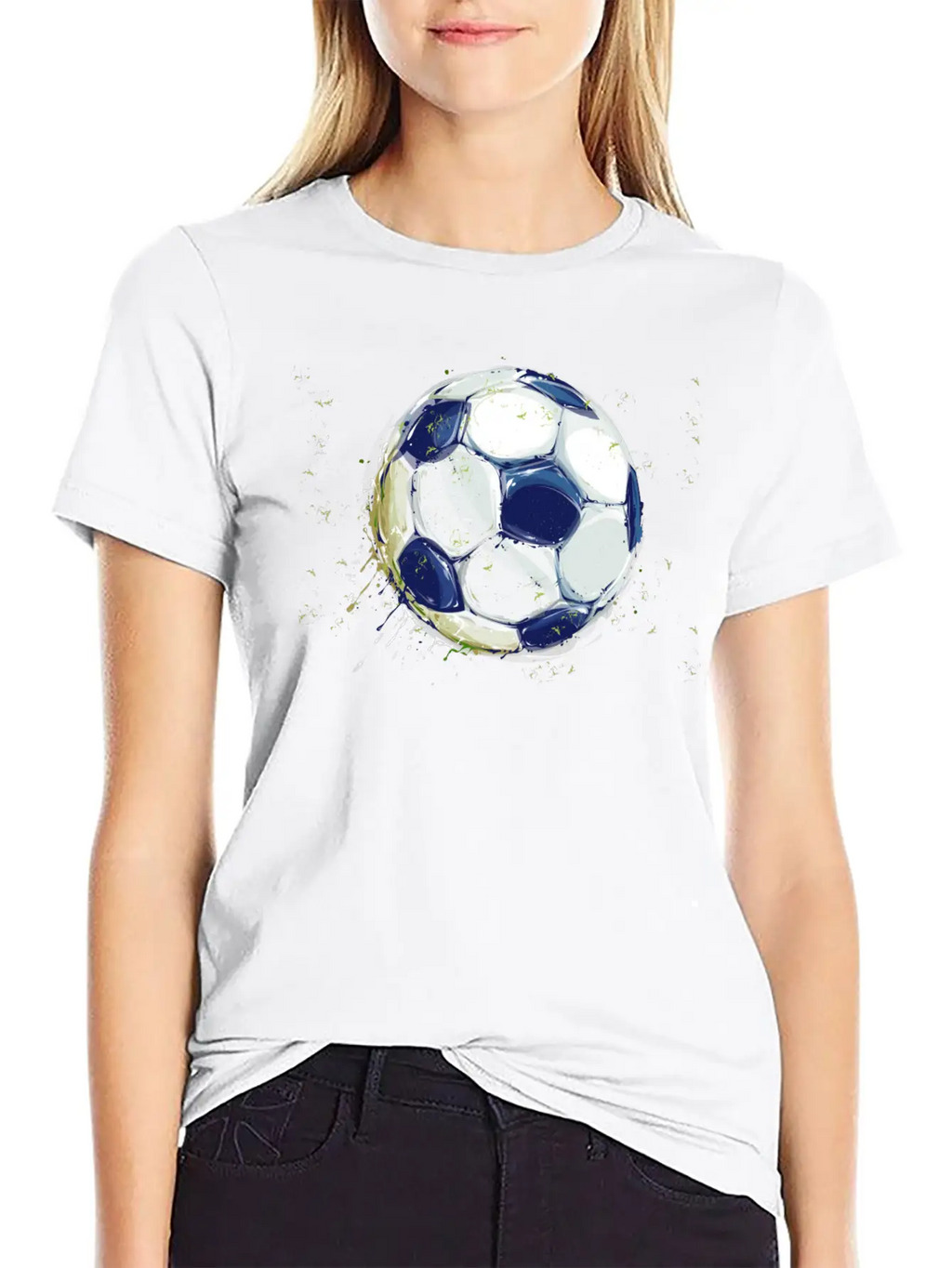 Soccer Splash With Grass Unisex Casual T-Shirt – Clean Design For Daily Comfort