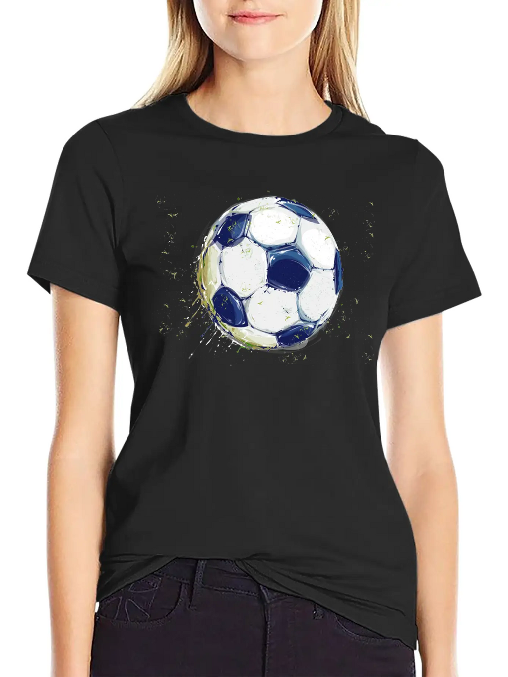 Soccer Splash With Grass Unisex Casual T-Shirt – Clean Design For Daily Comfort