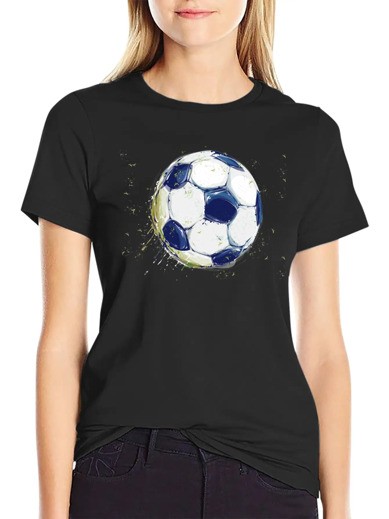 Soccer Splash With Grass Unisex Casual T-Shirt – Clean Design For Daily Comfort