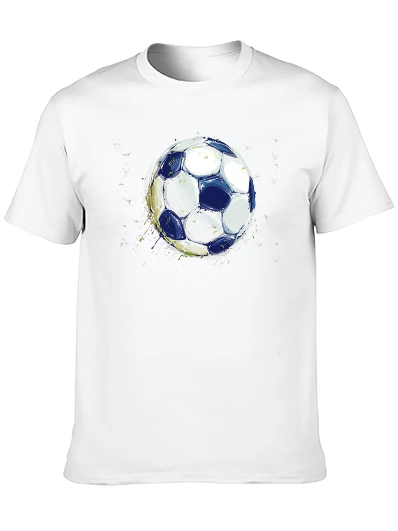 Soccer Splash With Grass Unisex Casual T-Shirt – Clean Design For Daily Comfort