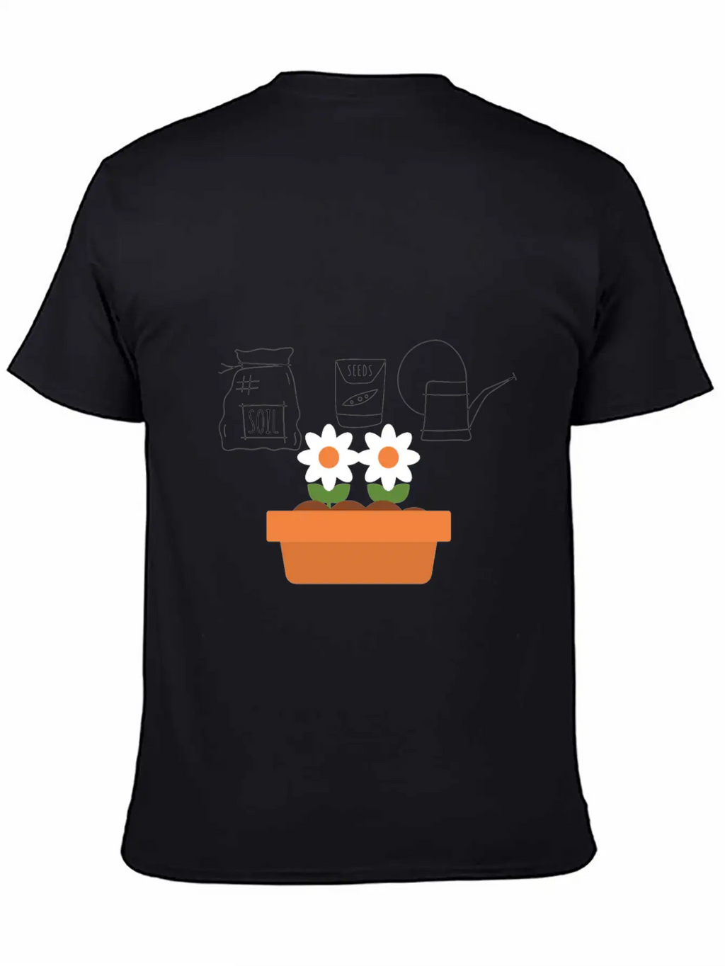 Soil Seeds Watering Can Garden Shirt Breathable Soft Cotton T-Shirt – Timeless Casual Look