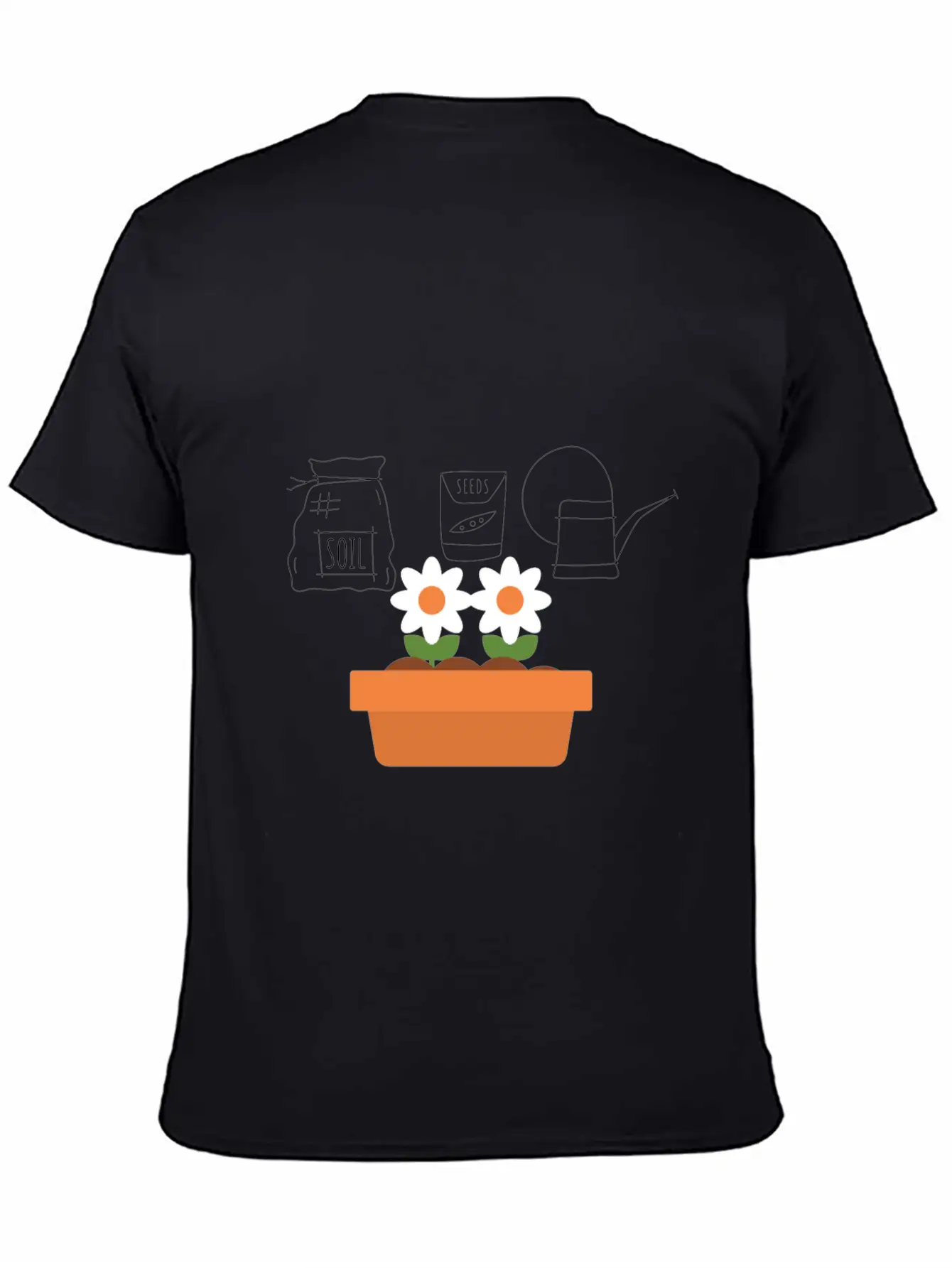 Soil Seeds Watering Can Garden Shirt Breathable Soft Cotton T-Shirt – Timeless Casual Look