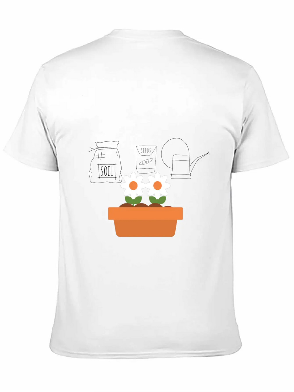 Soil Seeds Watering Can Garden Shirt Breathable Soft Cotton T-Shirt – Timeless Casual Look