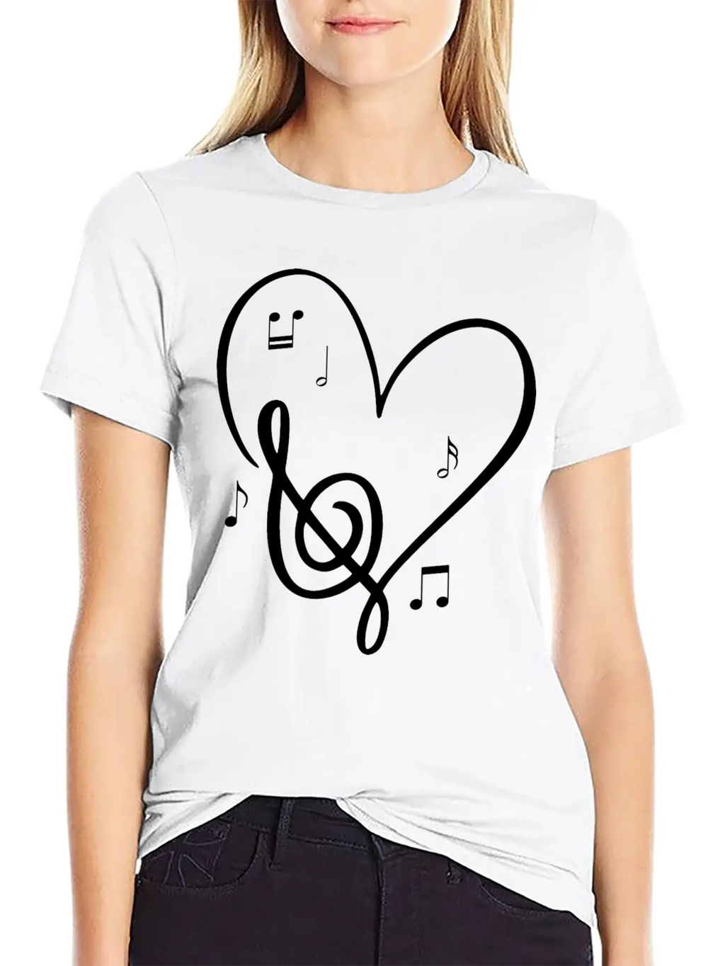 Sol Key Heart Music Lover Valentines Day Singer Unisex Short Sleeve Soft Cotton T-Shirt – Casual Everyday Wear