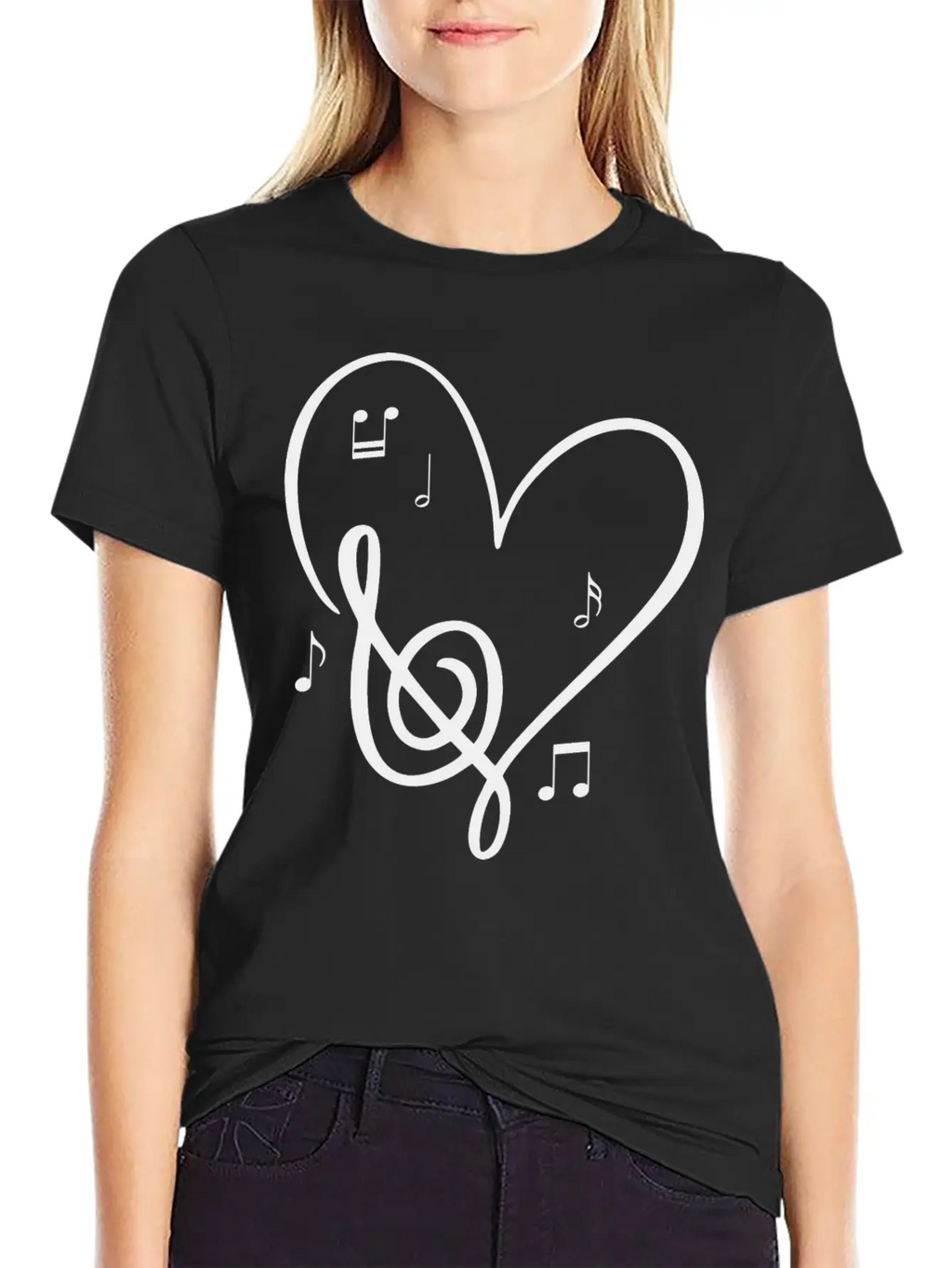 Sol Key Heart Music Lover Valentines Day Singer Unisex Short Sleeve Soft Cotton T-Shirt – Casual Everyday Wear