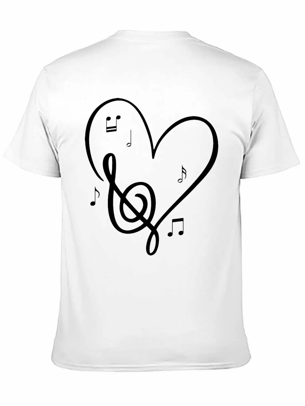 Sol Key Heart Music Lover Valentines Day Singer Unisex Short Sleeve Soft Cotton T-Shirt – Casual Everyday Wear
