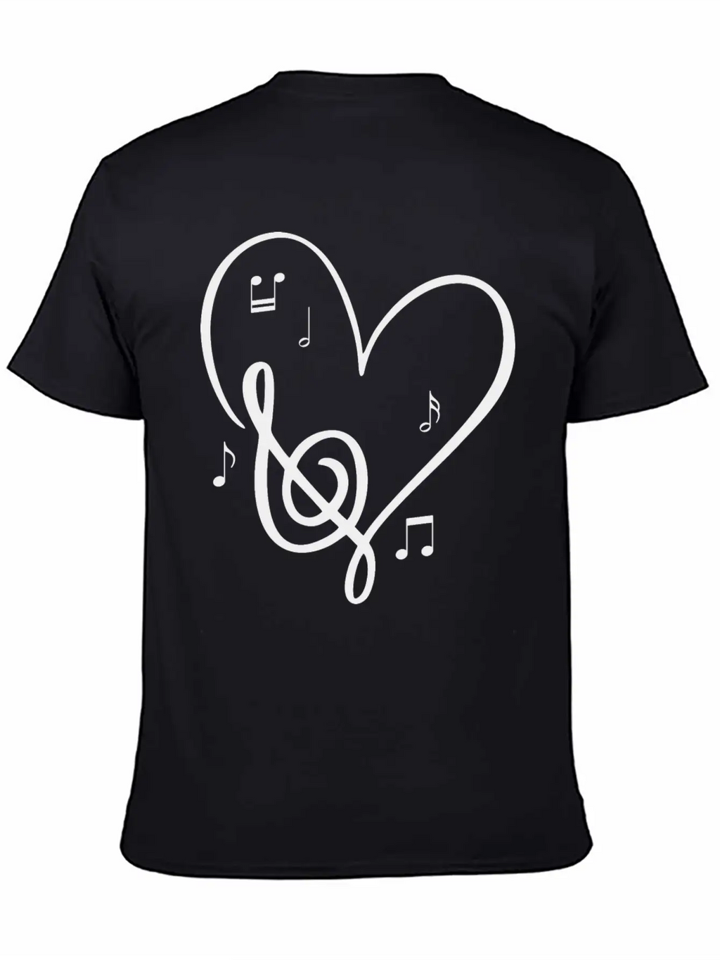Sol Key Heart Music Lover Valentines Day Singer Unisex Short Sleeve Soft Cotton T-Shirt – Casual Everyday Wear