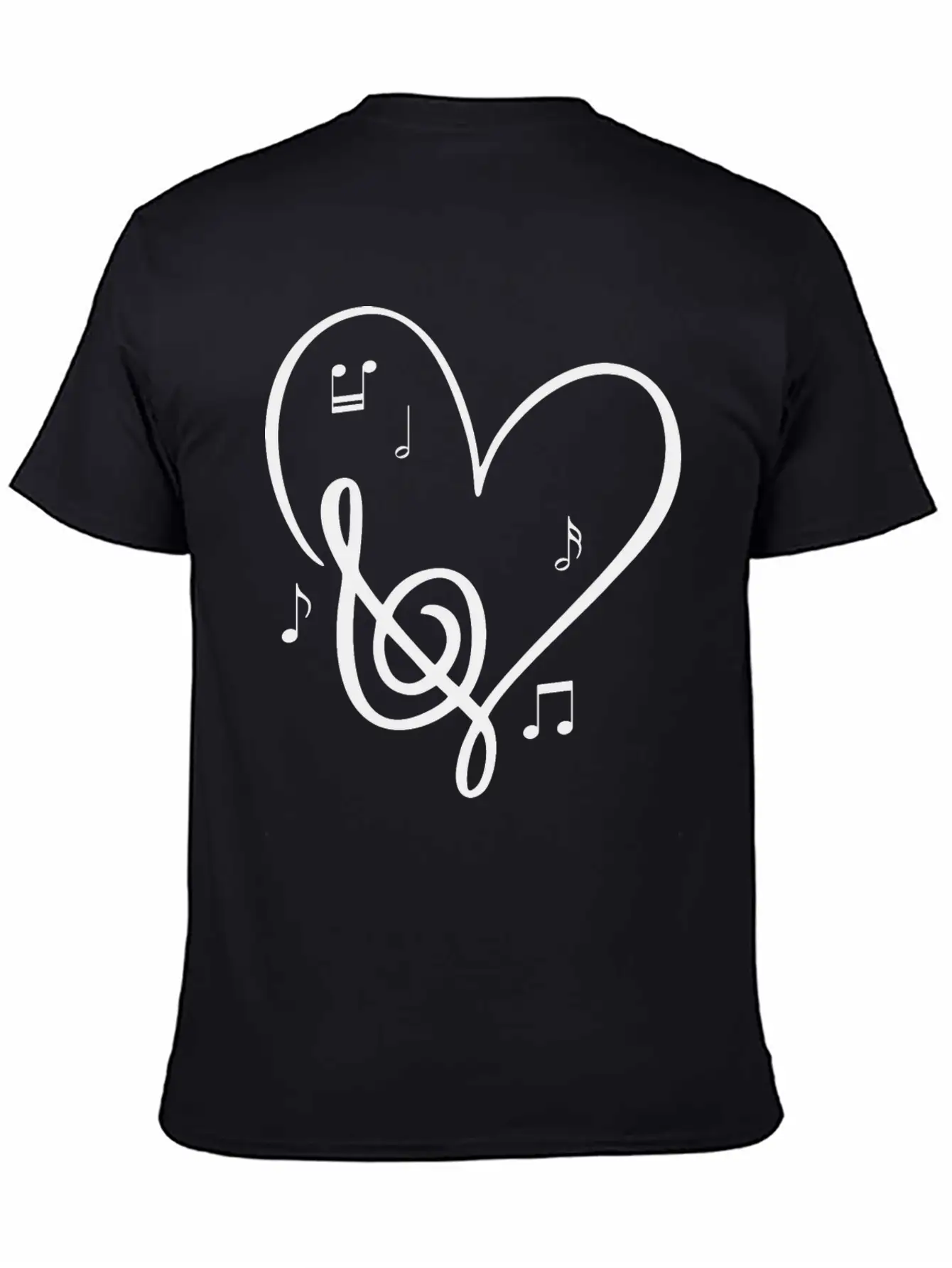 Sol Key Heart Music Lover Valentines Day Singer Unisex Short Sleeve Soft Cotton T-Shirt – Casual Everyday Wear