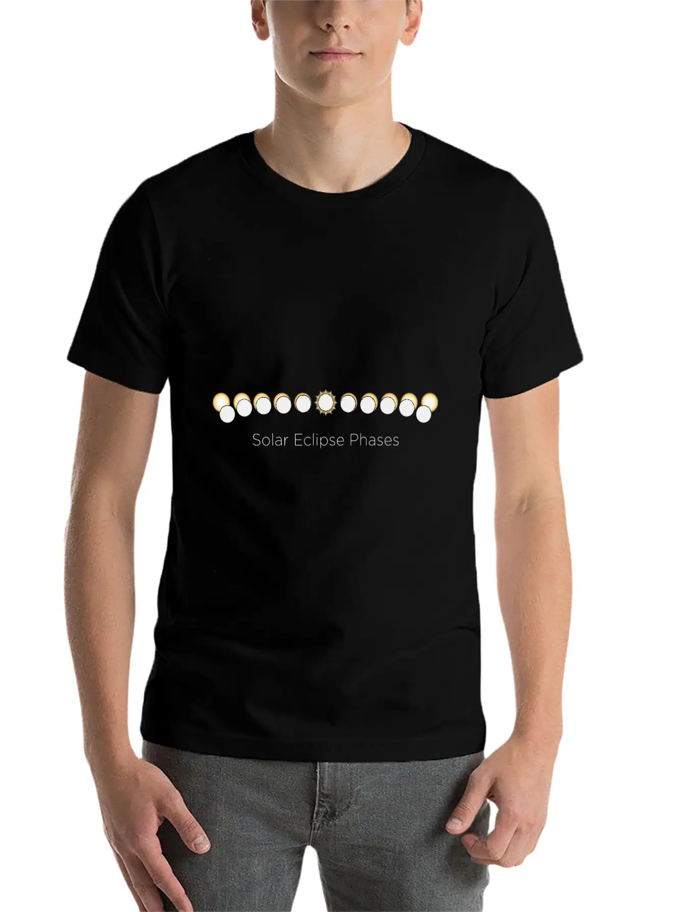 SOLAR ECLIPSE PHASES Classic Fit Graphic Tee For Daily Comfort – Unisex Cotton Shirt
