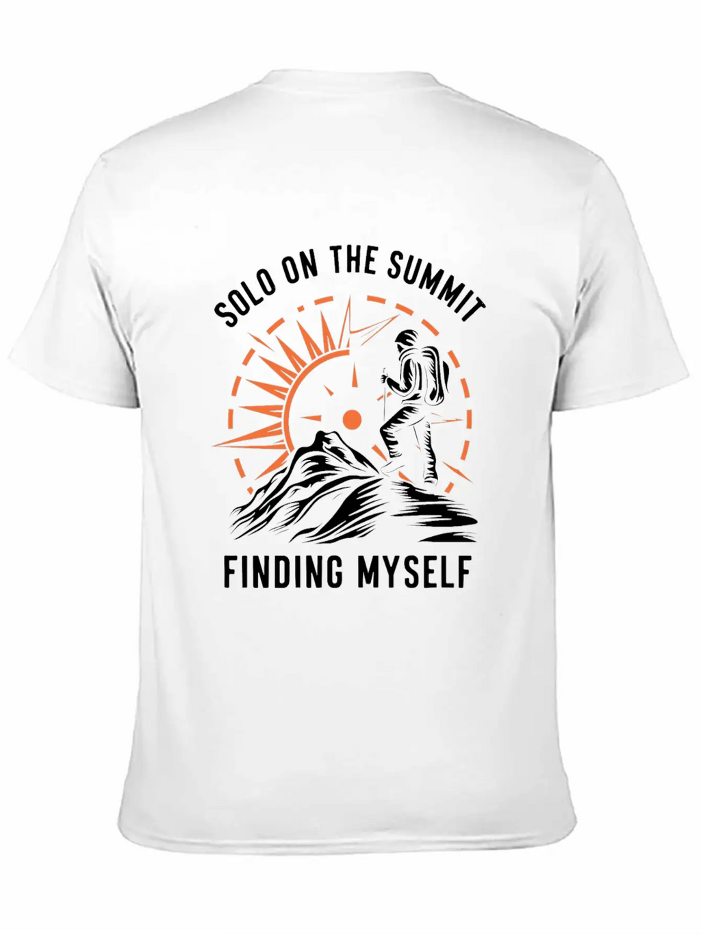 Solo On The Summit Finding Myself Solo Hiking Breathable Soft Cotton T-Shirt – Timeless Casual Look