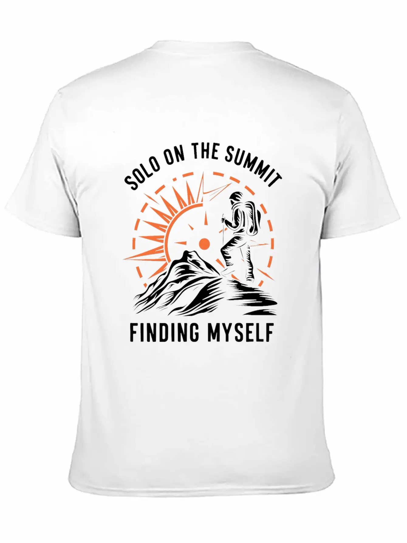 Solo On The Summit Finding Myself Solo Hiking Breathable Soft Cotton T-Shirt – Timeless Casual Look