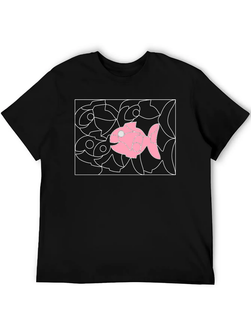 Solution Image Fish Unisex Short Sleeve Soft Cotton T-Shirt – Casual Everyday Wear