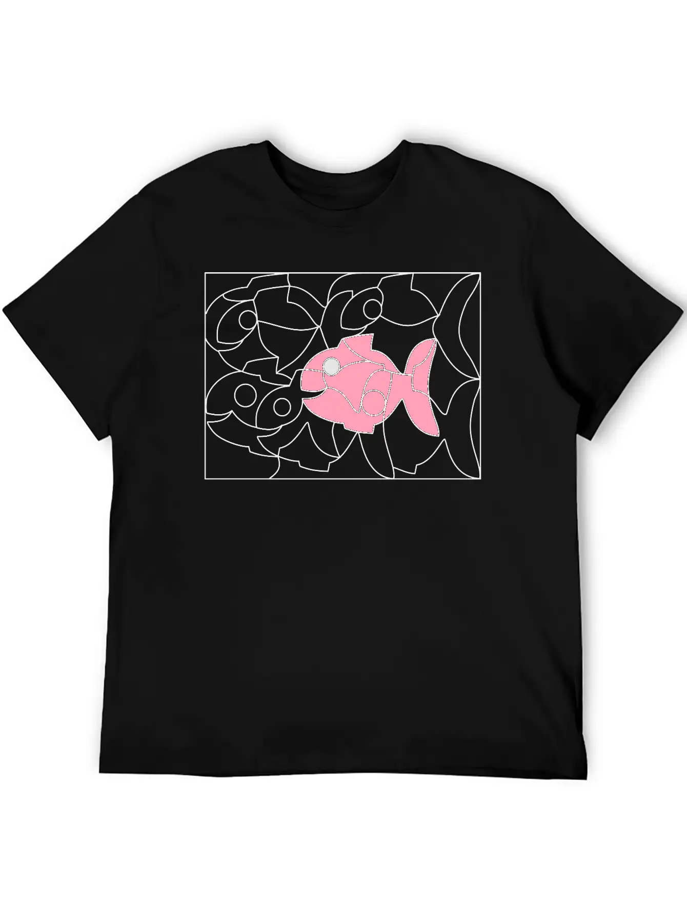 Solution Image Fish Unisex Short Sleeve Soft Cotton T-Shirt – Casual Everyday Wear