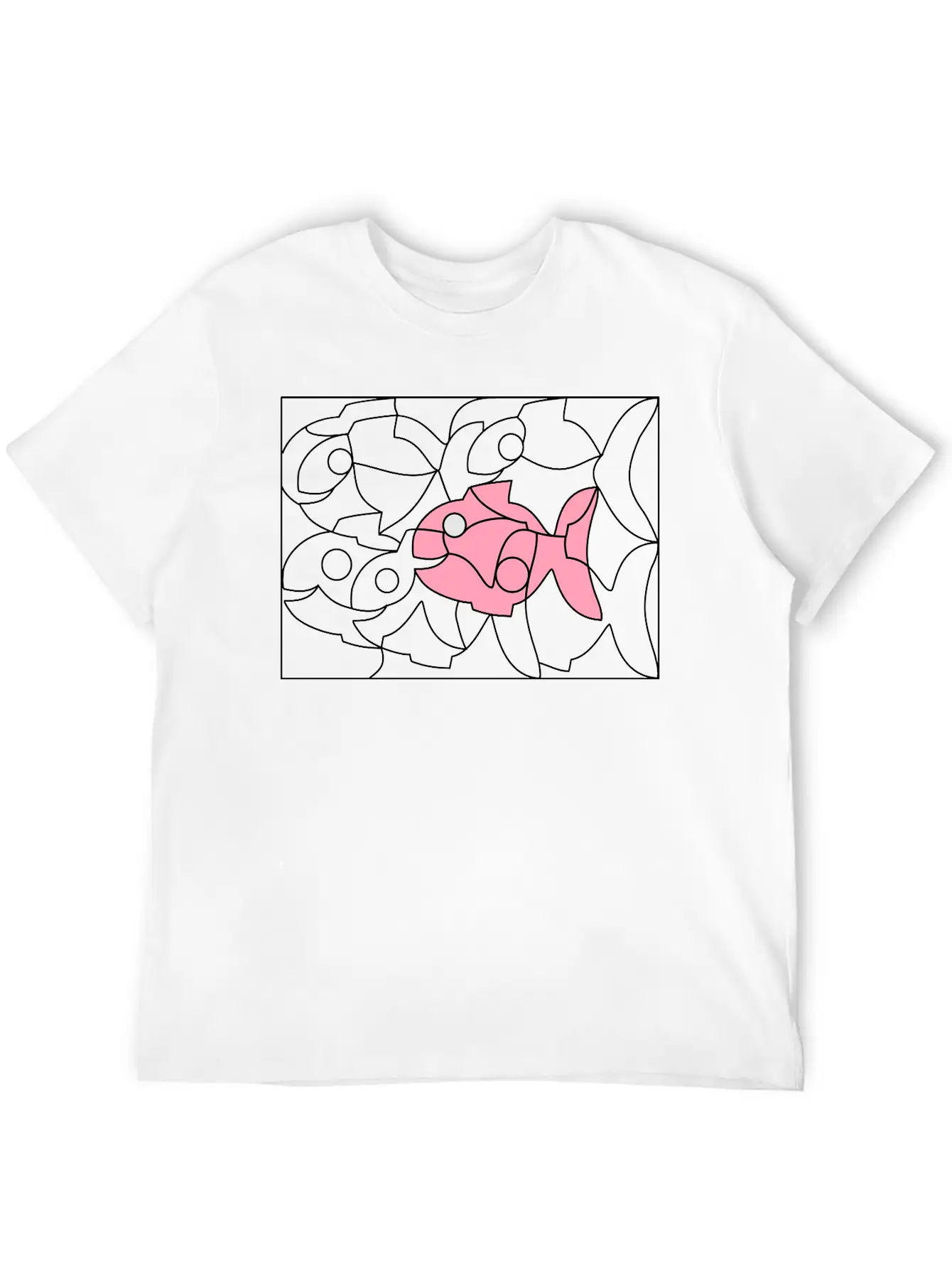 Solution Image Fish Unisex Short Sleeve Soft Cotton T-Shirt – Casual Everyday Wear