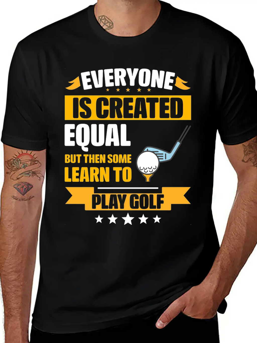 Some Learn To Play Golf Funny Unisex Short Sleeve Soft Cotton T-Shirt – Casual Everyday Wear