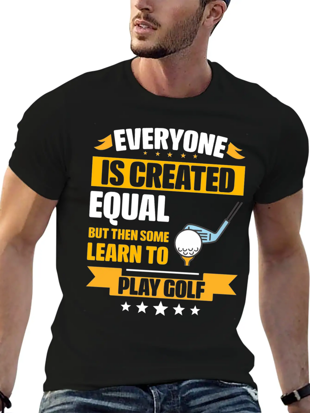 Some Learn To Play Golf Funny Unisex Short Sleeve Soft Cotton T-Shirt – Casual Everyday Wear