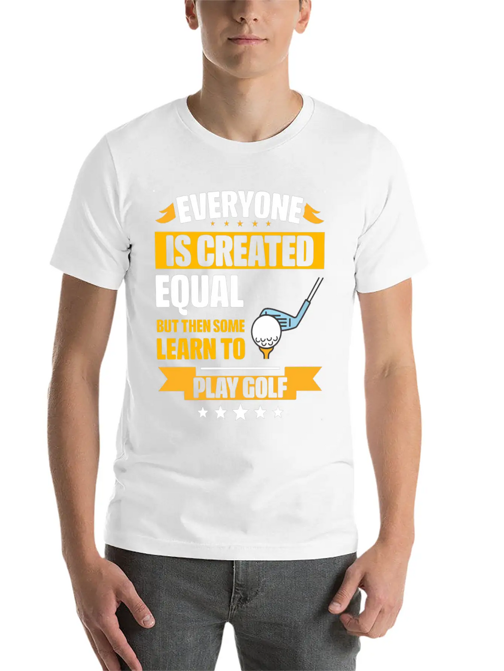 Some Learn To Play Golf Funny Unisex Short Sleeve Soft Cotton T-Shirt – Casual Everyday Wear