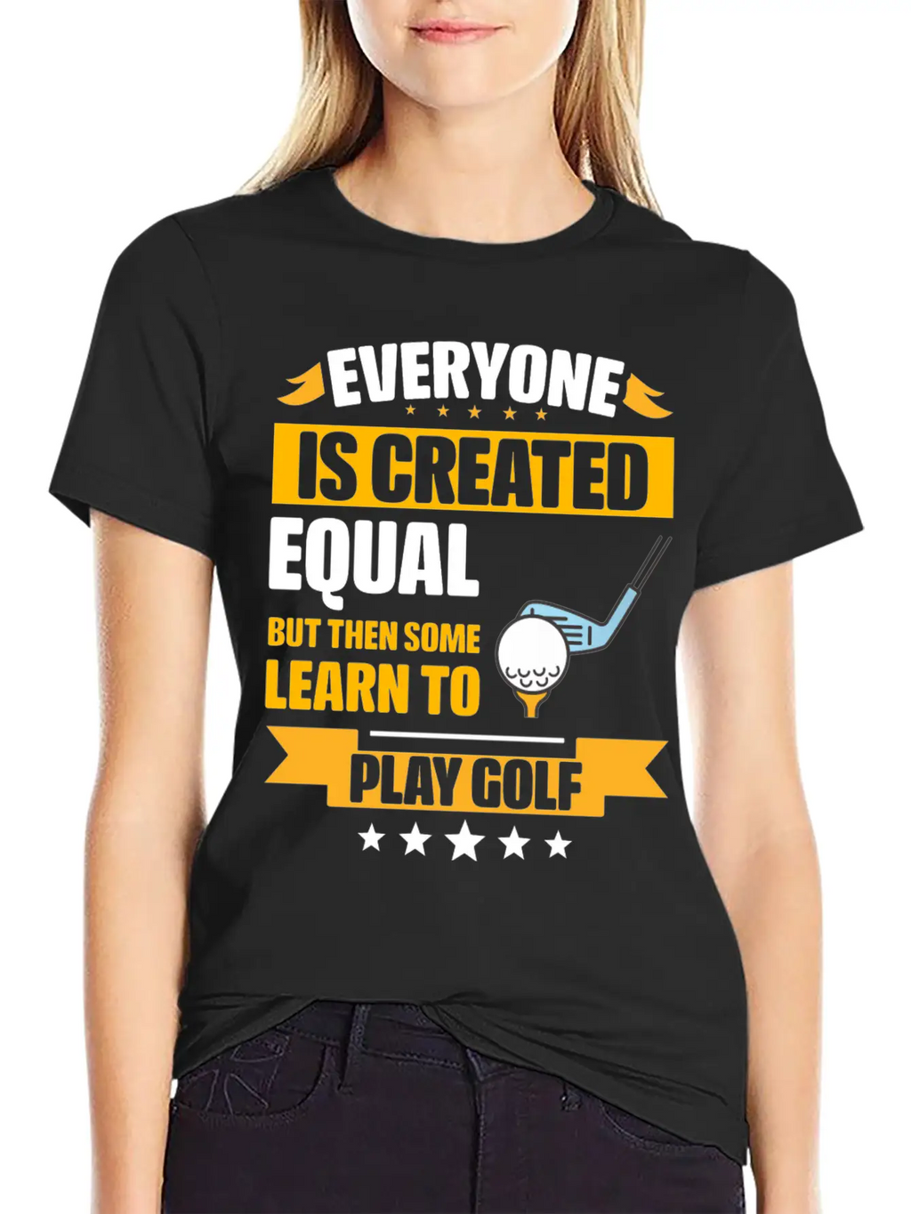 Some Learn To Play Golf Funny Unisex Short Sleeve Soft Cotton T-Shirt – Casual Everyday Wear