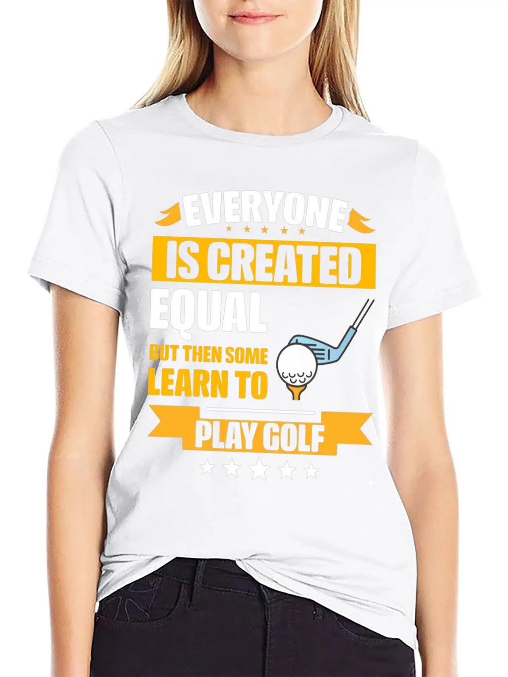 Some Learn To Play Golf Funny Unisex Short Sleeve Soft Cotton T-Shirt – Casual Everyday Wear