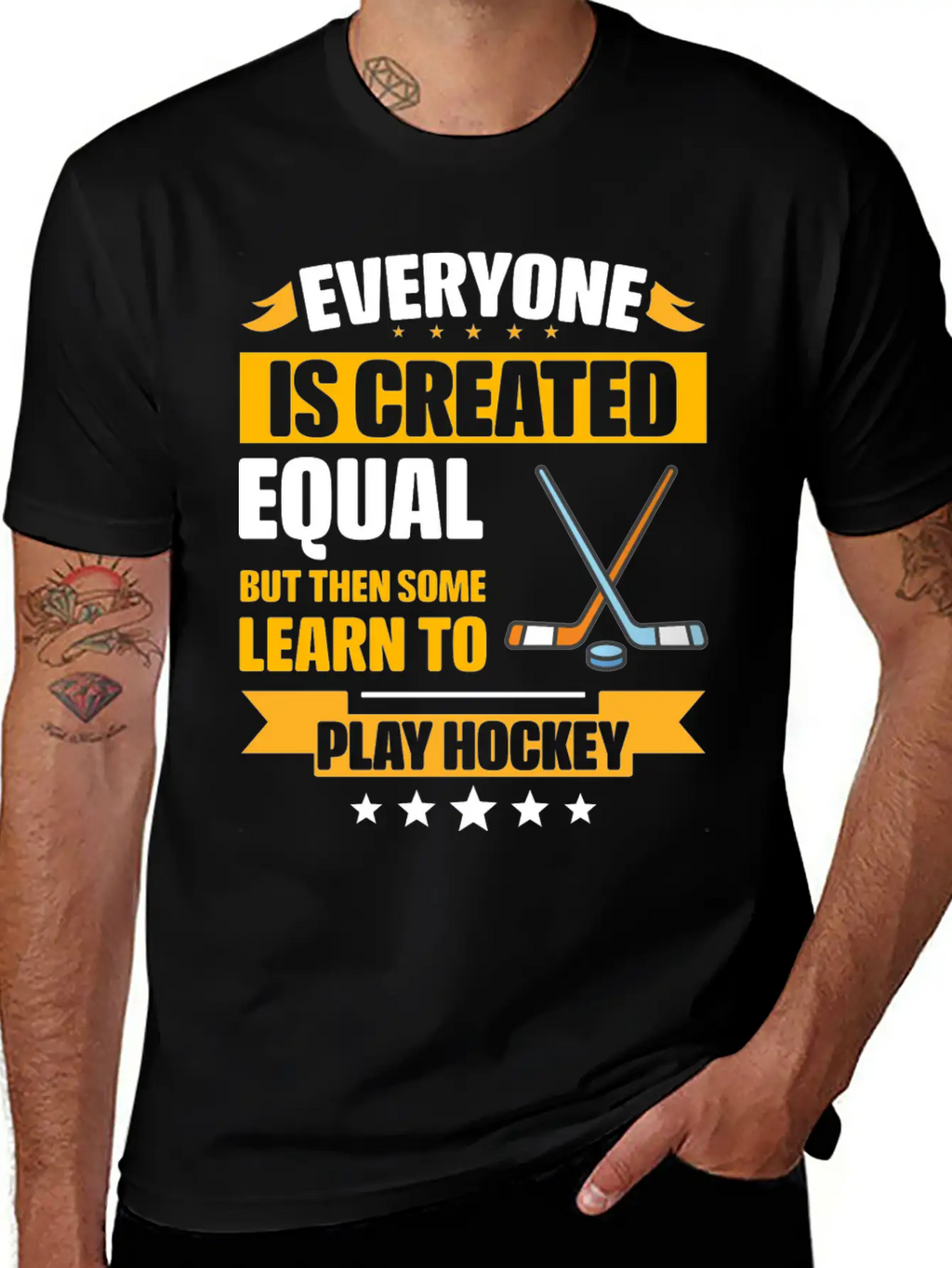 Some Learn To Play Hockey Funny Unisex Casual T-Shirt – Clean Design For Daily Comfort