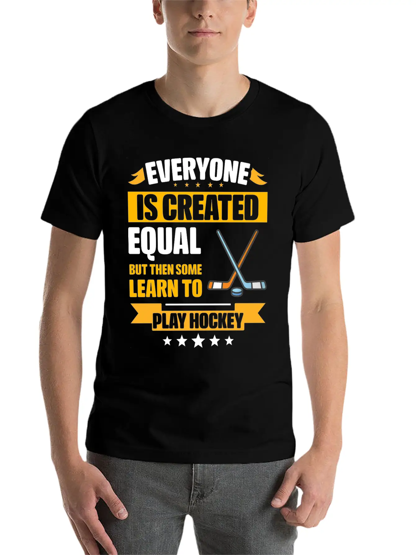 Some Learn To Play Hockey Funny Unisex Casual T-Shirt – Clean Design For Daily Comfort