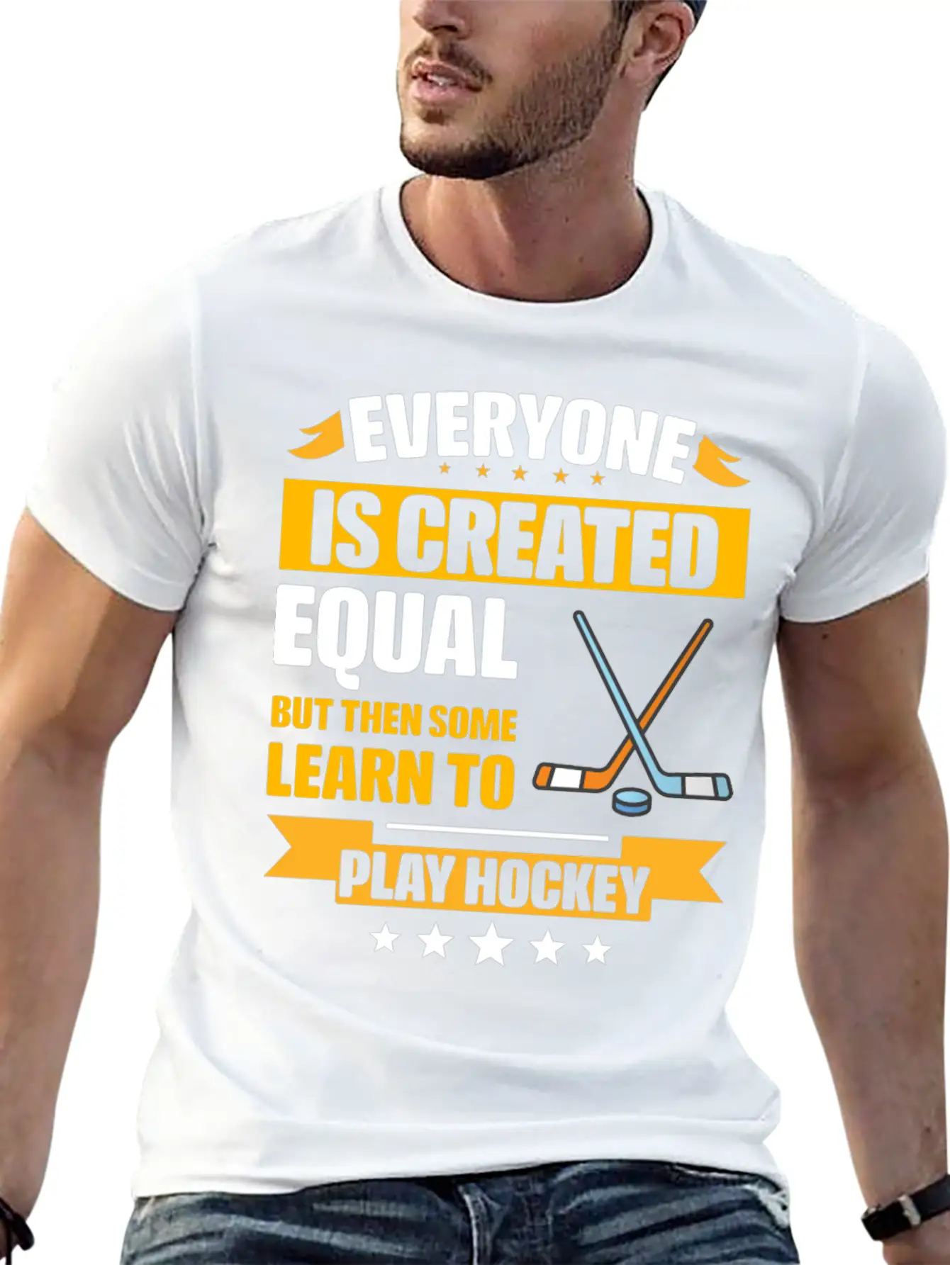 Some Learn To Play Hockey Funny Unisex Casual T-Shirt – Clean Design For Daily Comfort