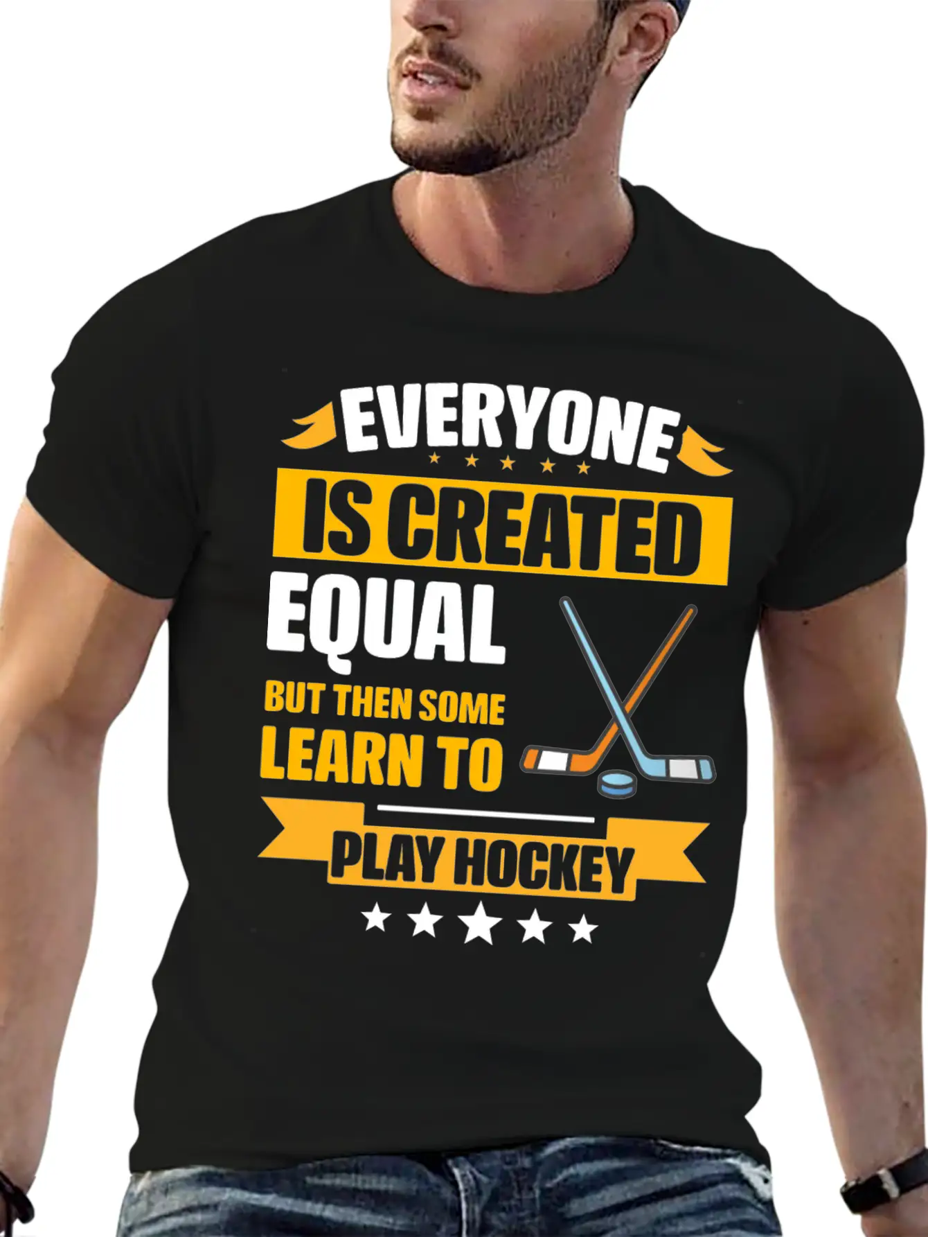 Some Learn To Play Hockey Funny Unisex Casual T-Shirt – Clean Design For Daily Comfort