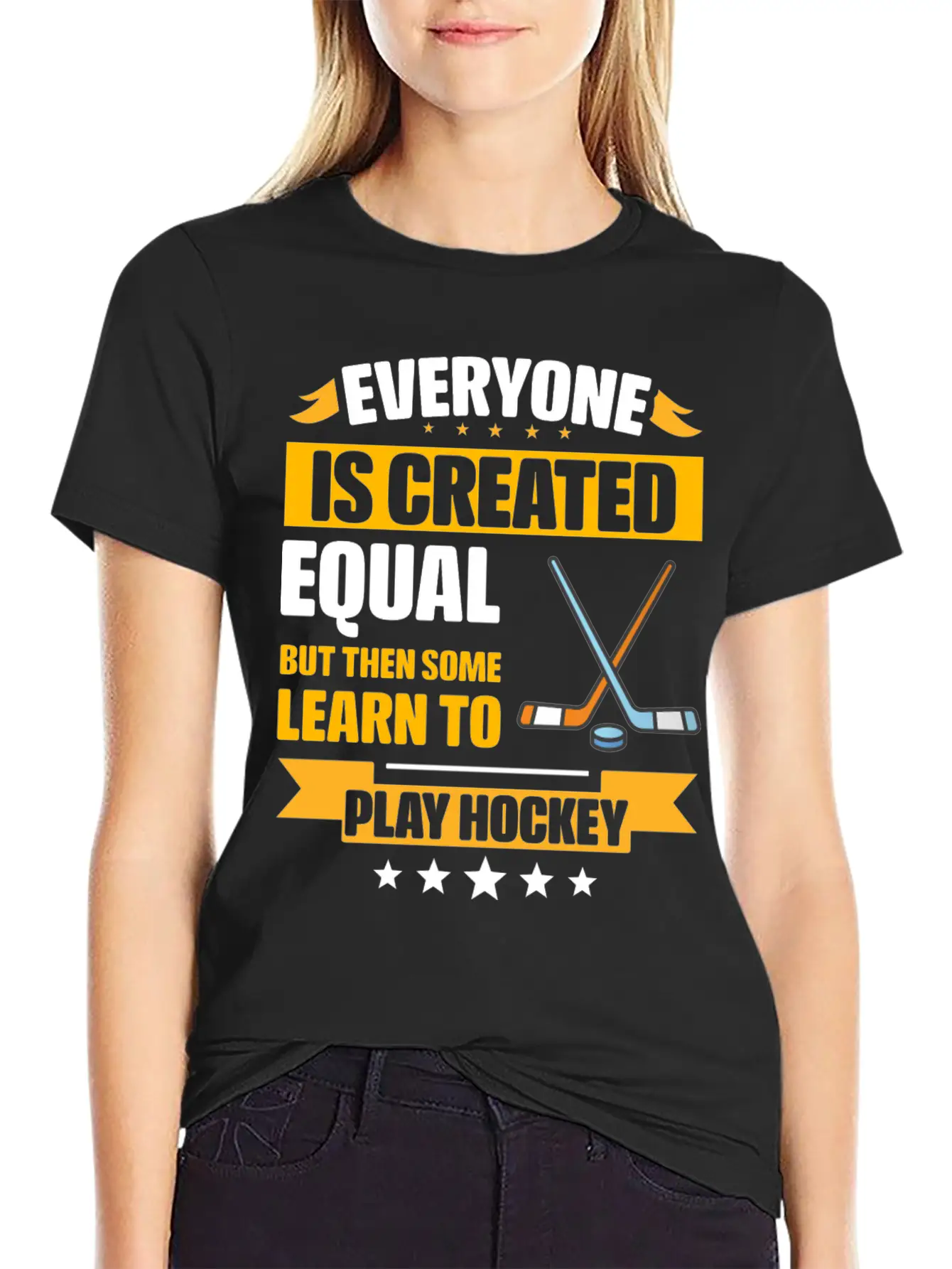 Some Learn To Play Hockey Funny Unisex Casual T-Shirt – Clean Design For Daily Comfort
