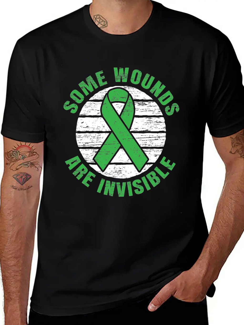 Some Wounds Are Invisible Mental Health Awareness Stylish Everyday T-Shirt – Unisex Basic Cotton Tee