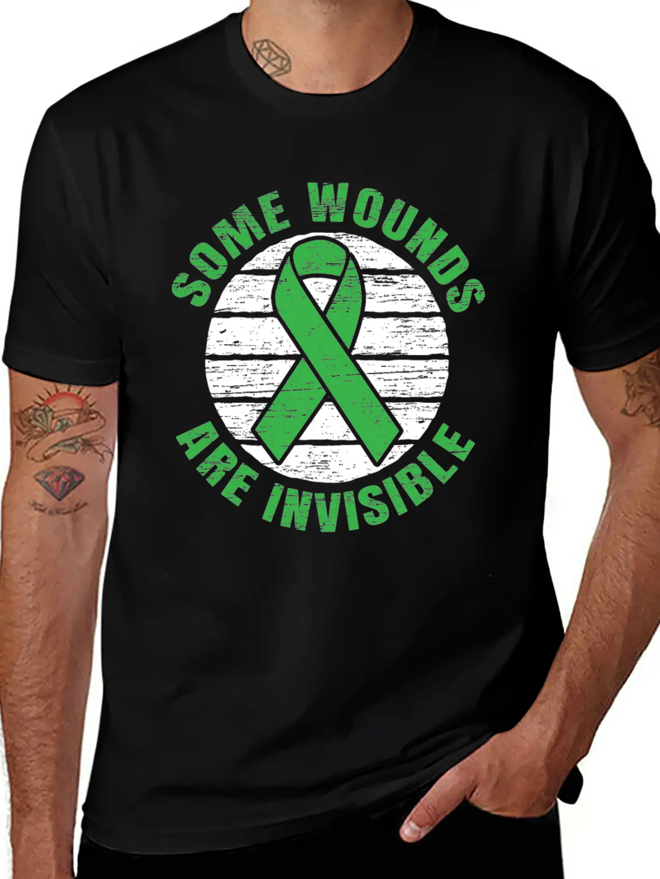 Some Wounds Are Invisible Mental Health Awareness Stylish Everyday T-Shirt – Unisex Basic Cotton Tee