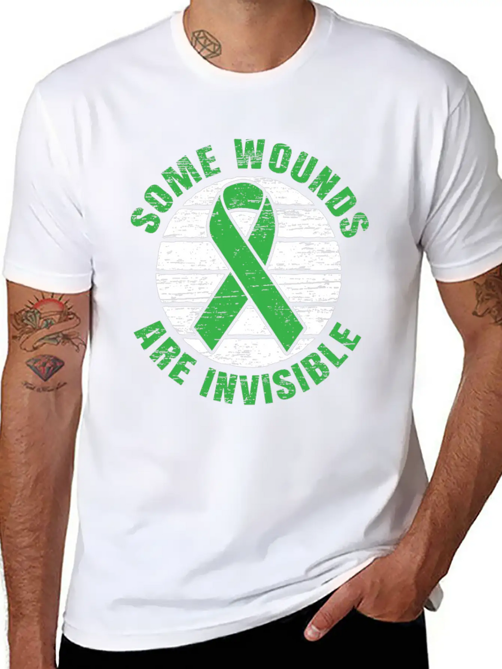 Some Wounds Are Invisible Mental Health Awareness Stylish Everyday T-Shirt – Unisex Basic Cotton Tee