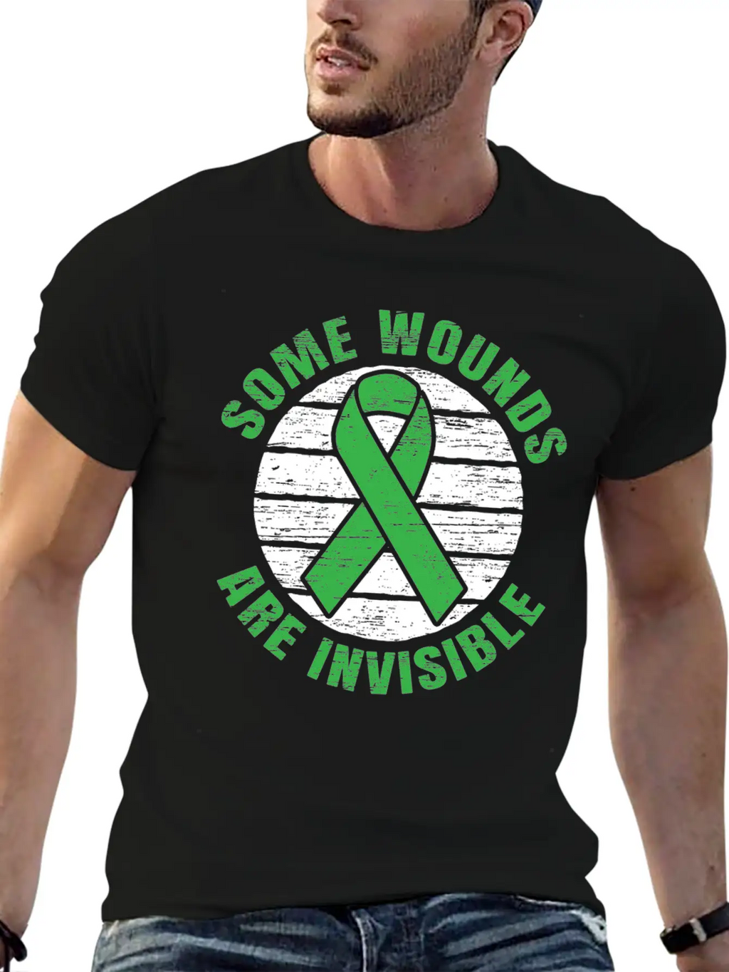 Some Wounds Are Invisible Mental Health Awareness Stylish Everyday T-Shirt – Unisex Basic Cotton Tee