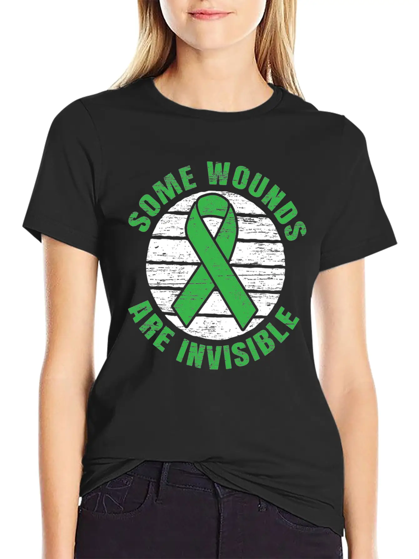 Some Wounds Are Invisible Mental Health Awareness Stylish Everyday T-Shirt – Unisex Basic Cotton Tee