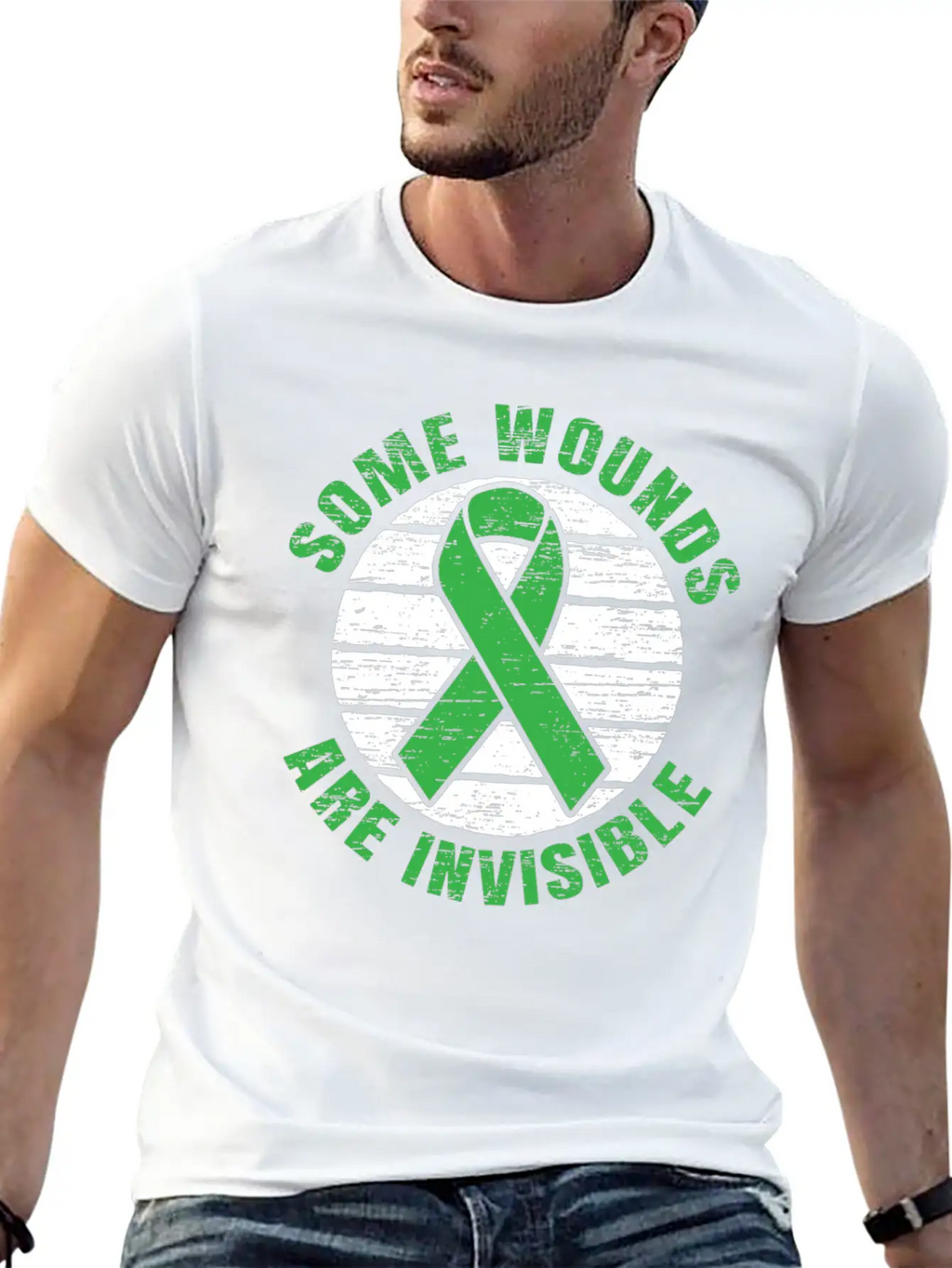 Some Wounds Are Invisible Mental Health Awareness Stylish Everyday T-Shirt – Unisex Basic Cotton Tee