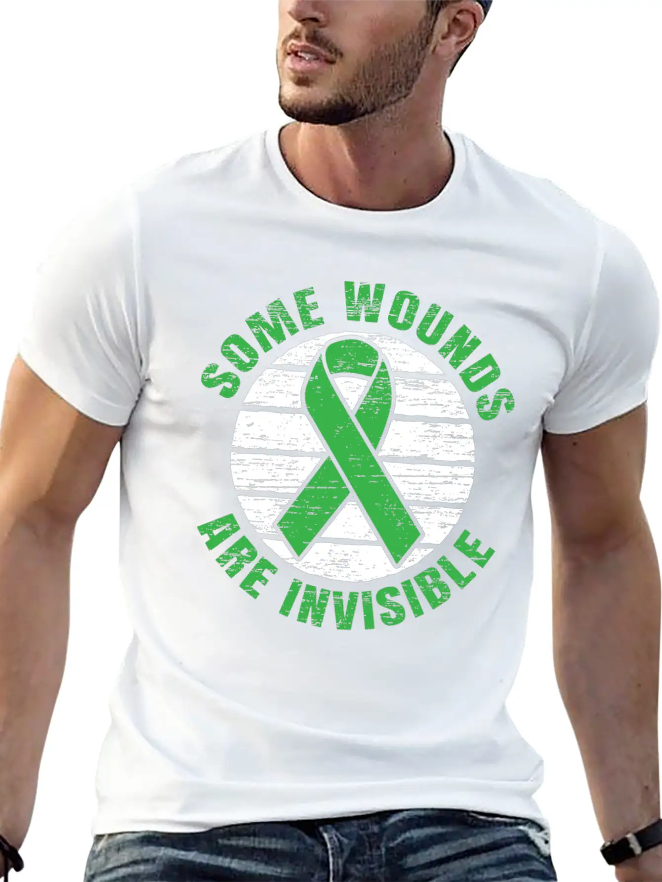 Some Wounds Are Invisible Mental Health Awareness Stylish Everyday T-Shirt – Unisex Basic Cotton Tee