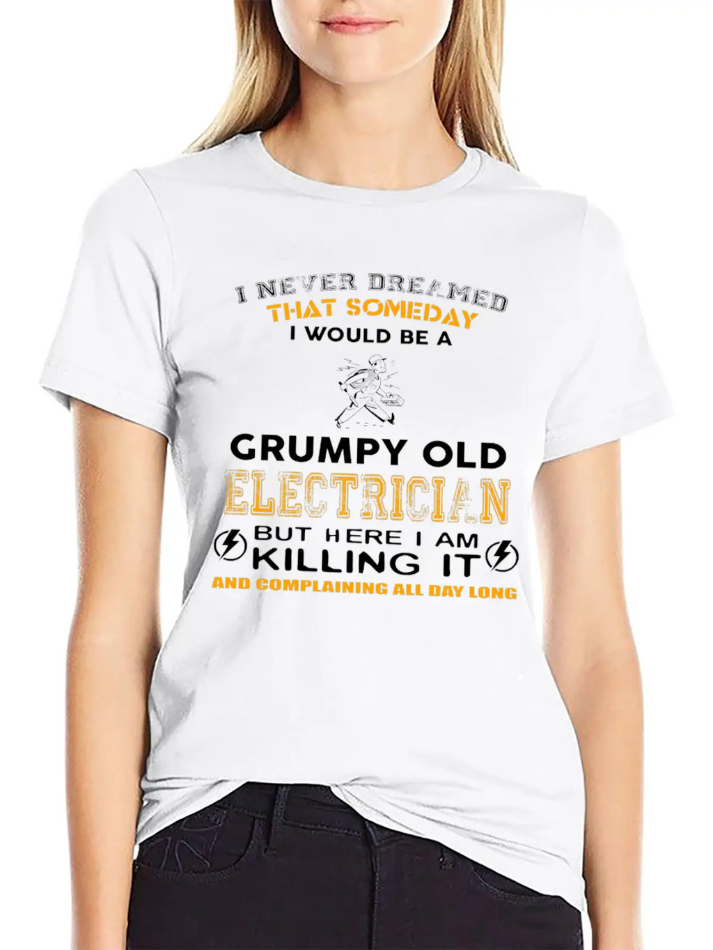 Someday I Would Be A Grumpy Old Electrician Classic Fit Graphic Tee For Daily Comfort – Unisex Cotton Shirt