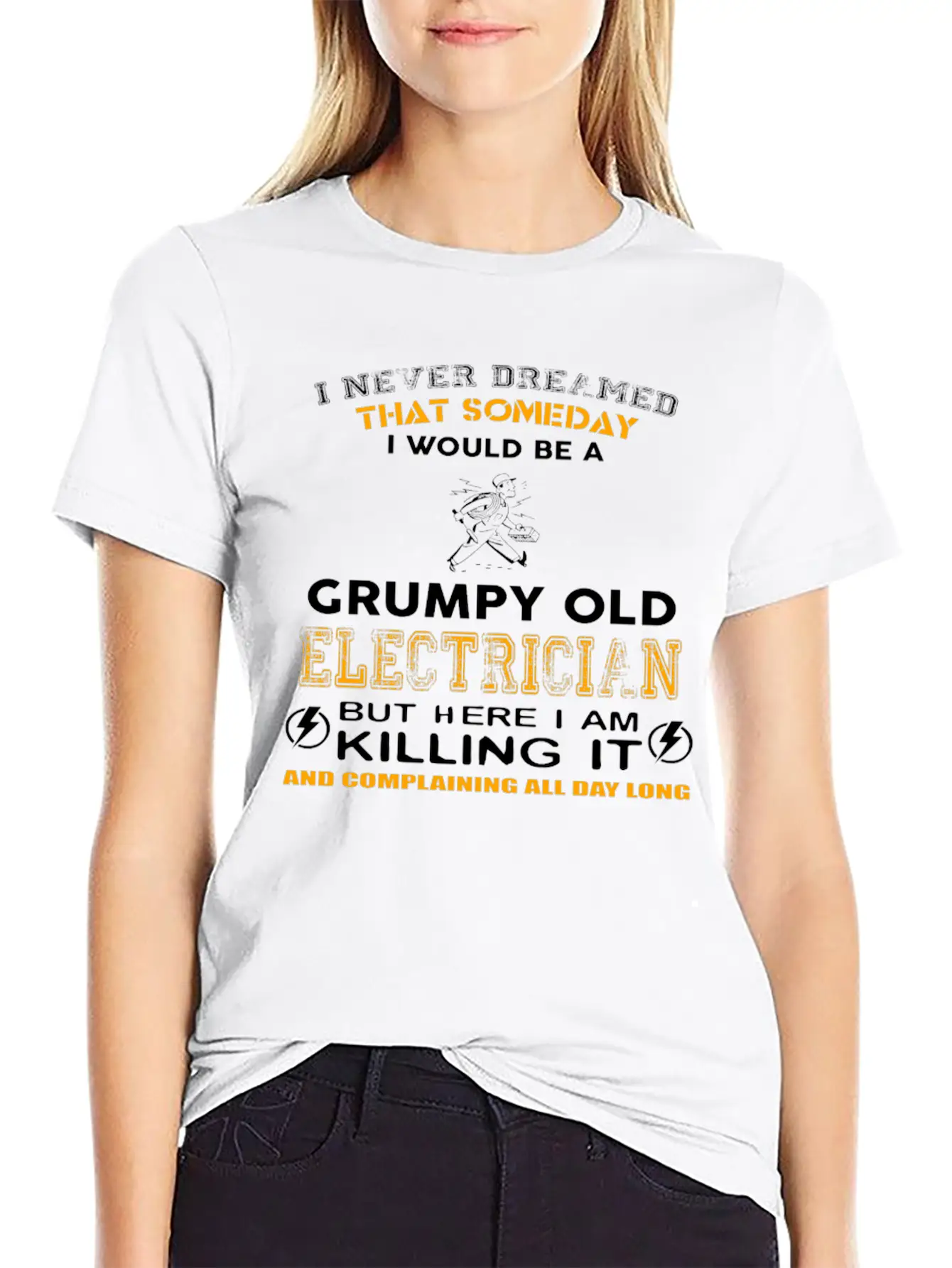 Someday I Would Be A Grumpy Old Electrician Classic Fit Graphic Tee For Daily Comfort – Unisex Cotton Shirt