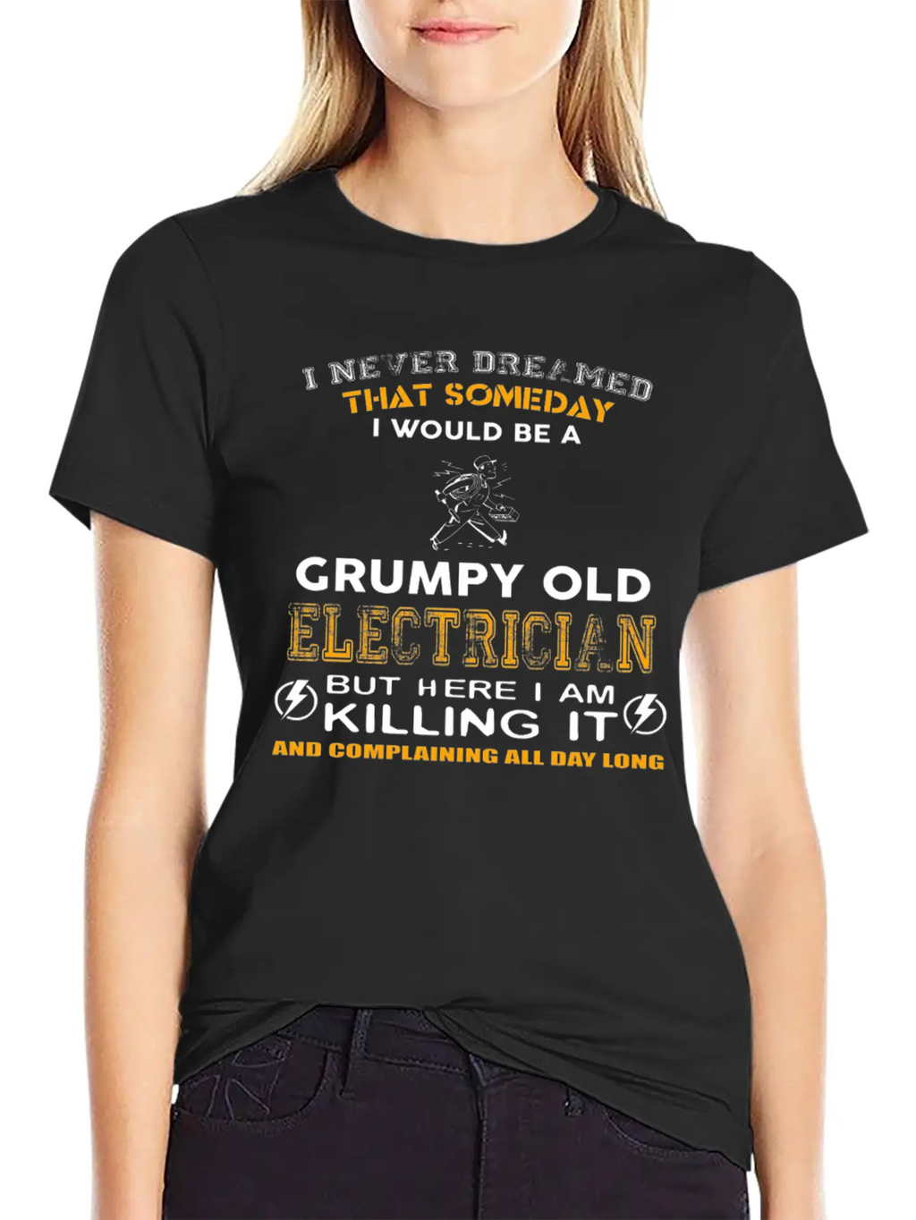 Someday I Would Be A Grumpy Old Electrician Classic Fit Graphic Tee For Daily Comfort – Unisex Cotton Shirt