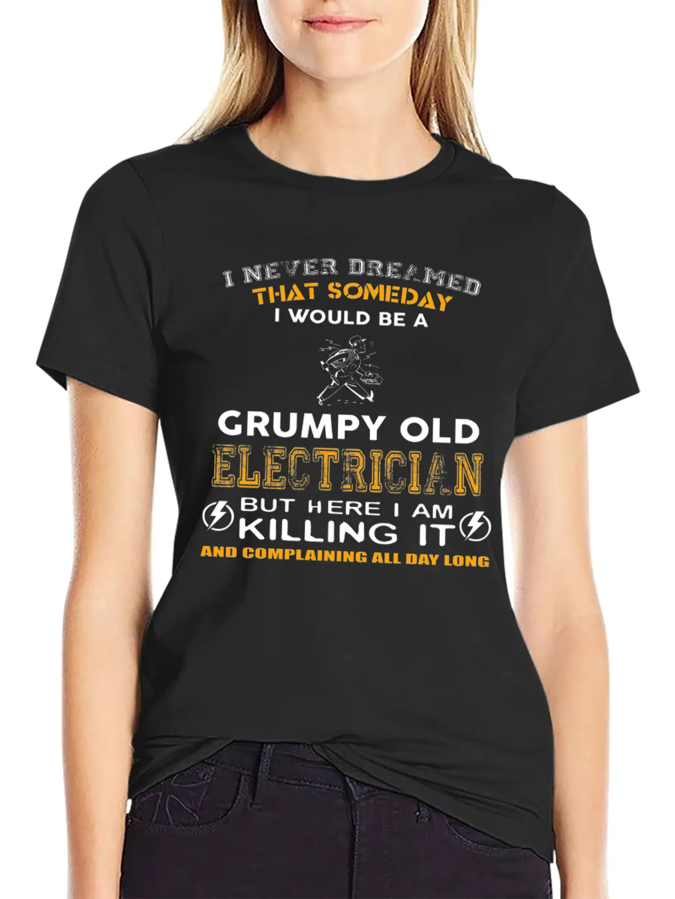 Someday I Would Be A Grumpy Old Electrician Classic Fit Graphic Tee For Daily Comfort – Unisex Cotton Shirt
