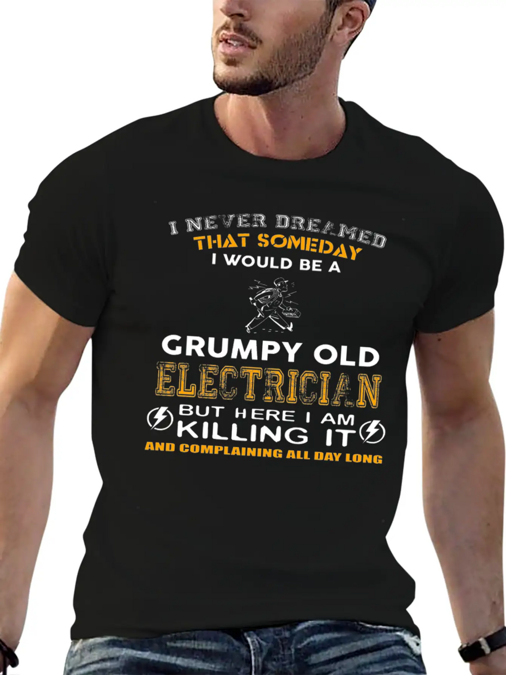 Someday I Would Be A Grumpy Old Electrician Classic Fit Graphic Tee For Daily Comfort – Unisex Cotton Shirt