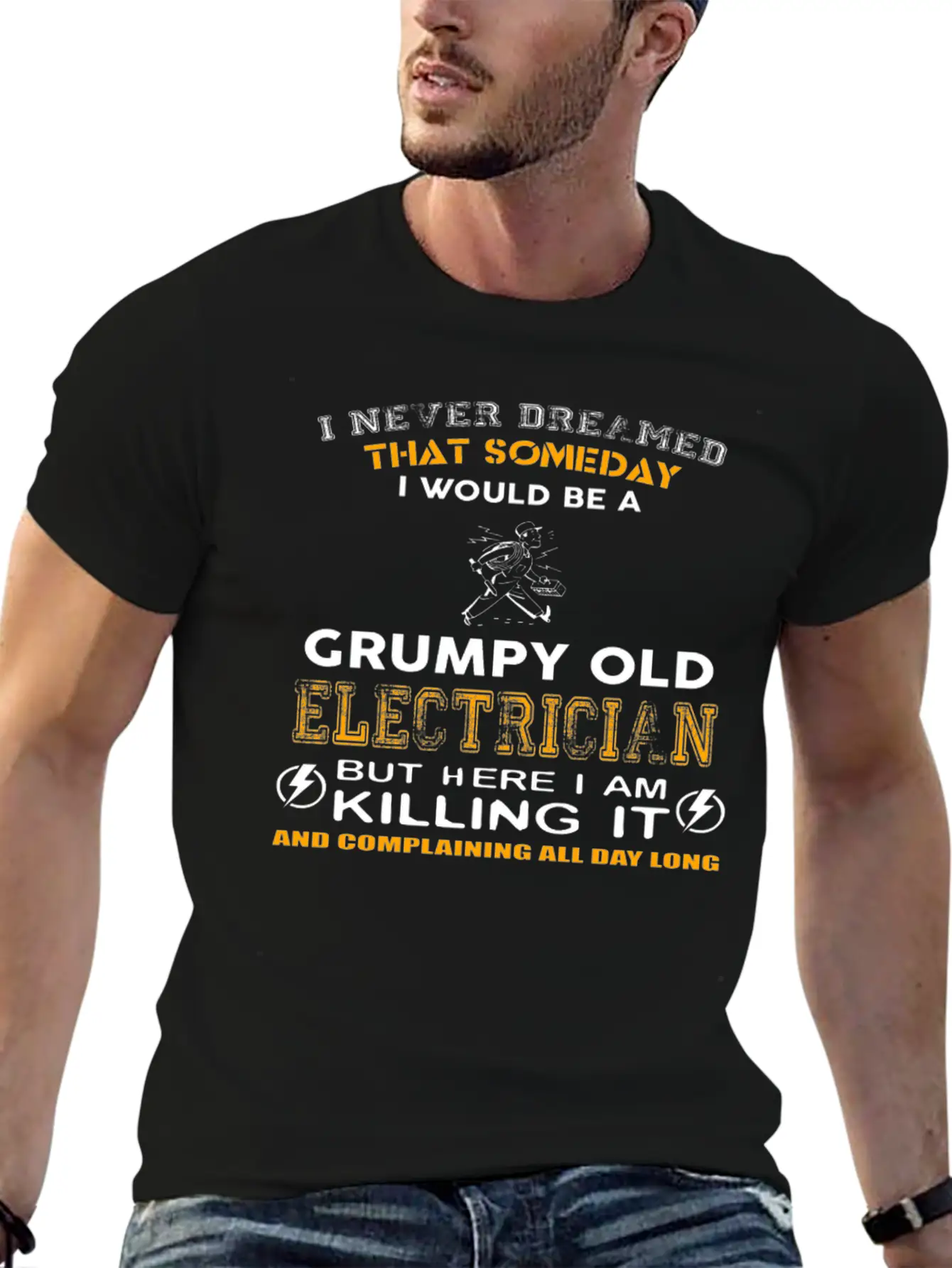 Someday I Would Be A Grumpy Old Electrician Classic Fit Graphic Tee For Daily Comfort – Unisex Cotton Shirt