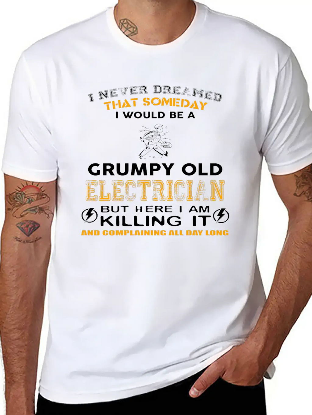 Someday I Would Be A Grumpy Old Electrician Classic Fit Graphic Tee For Daily Comfort – Unisex Cotton Shirt