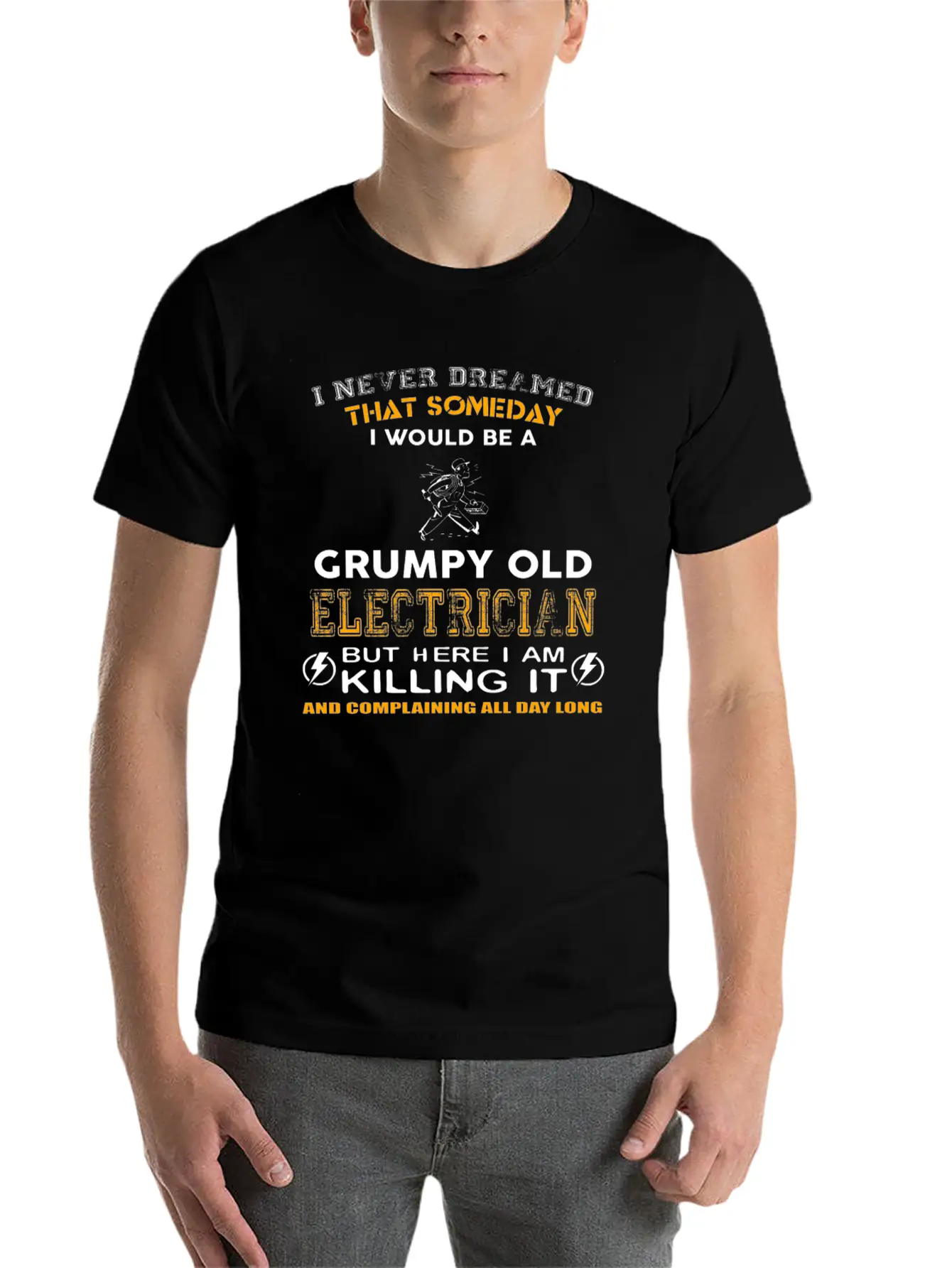 Someday I Would Be A Grumpy Old Electrician Classic Fit Graphic Tee For Daily Comfort – Unisex Cotton Shirt